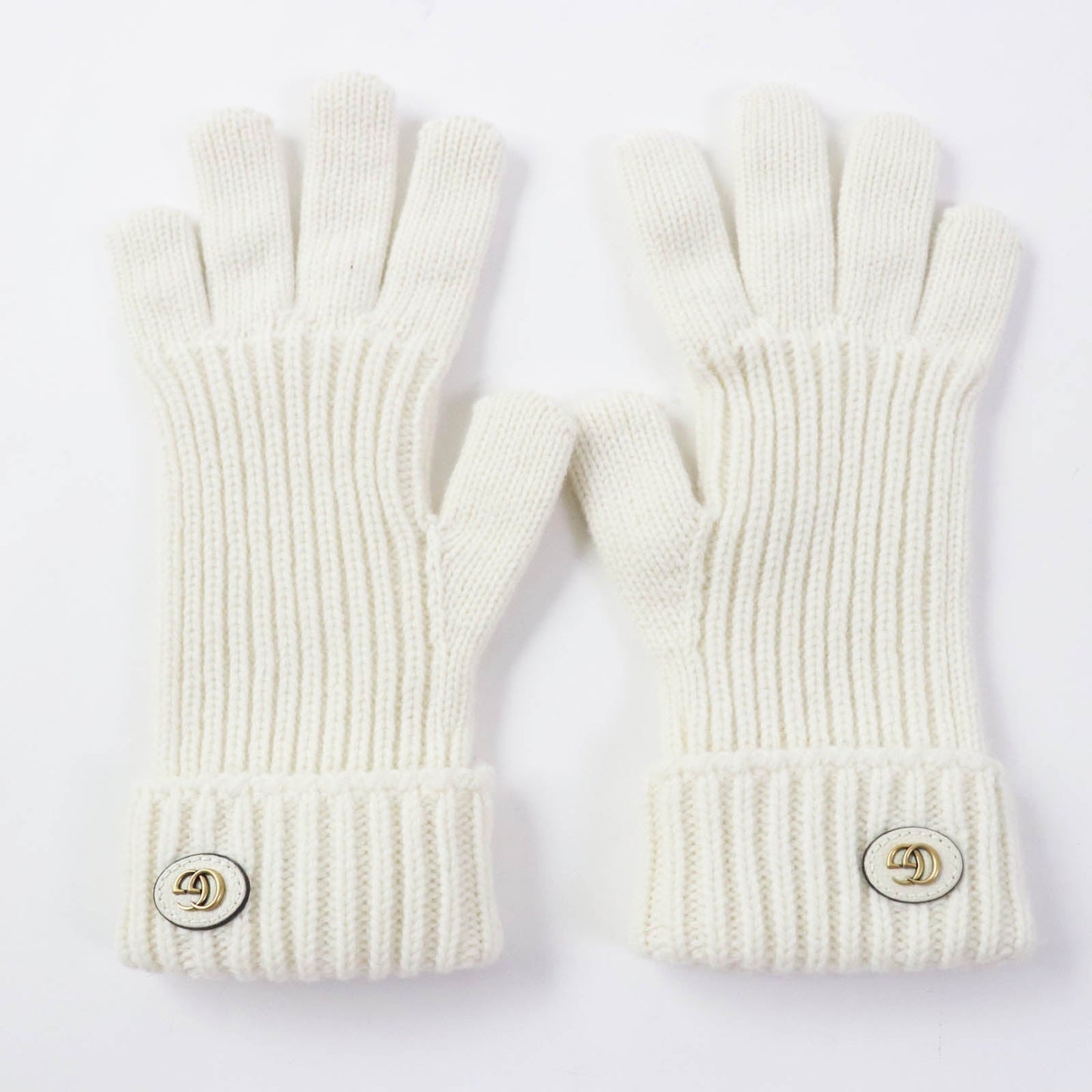 GUCCI gloves 788503 wool Ivory M