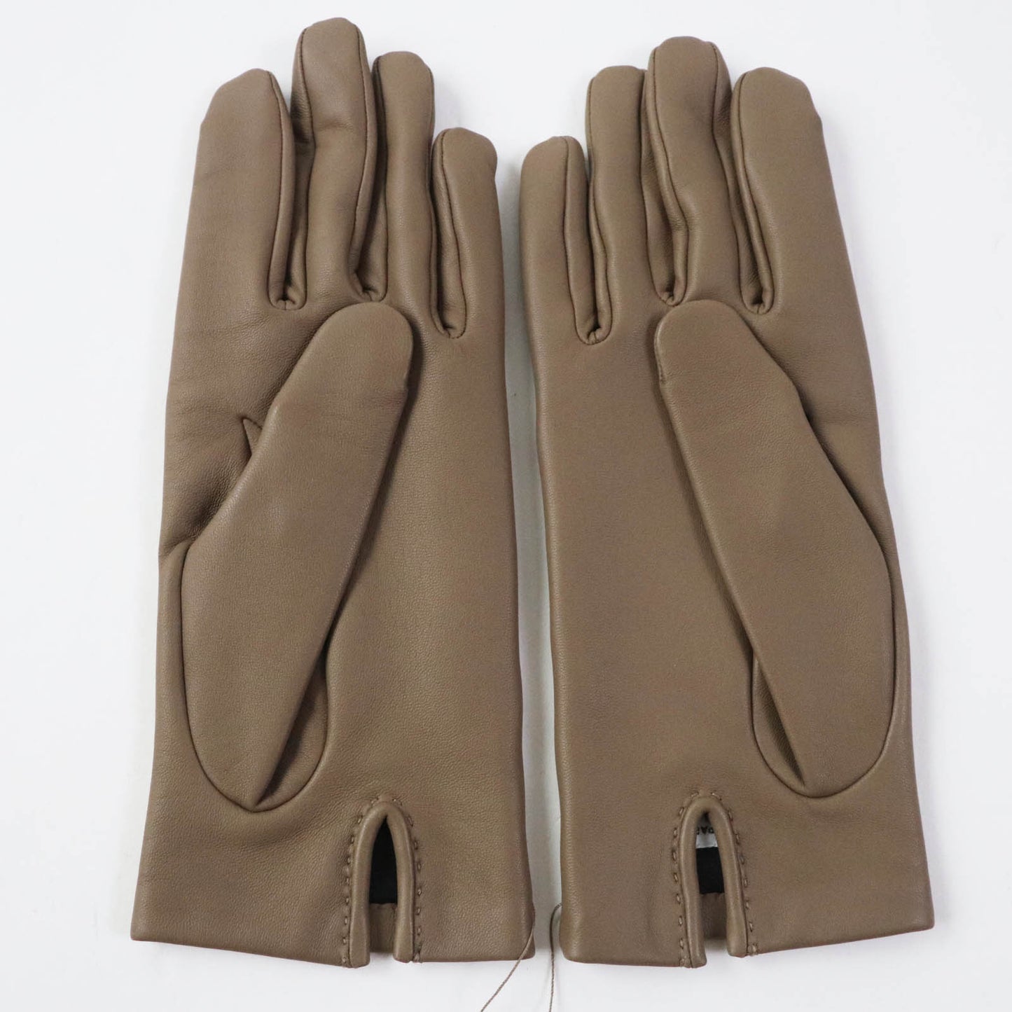 HERMES gloves Lamb leather Brown Gray Type Pink 6.5