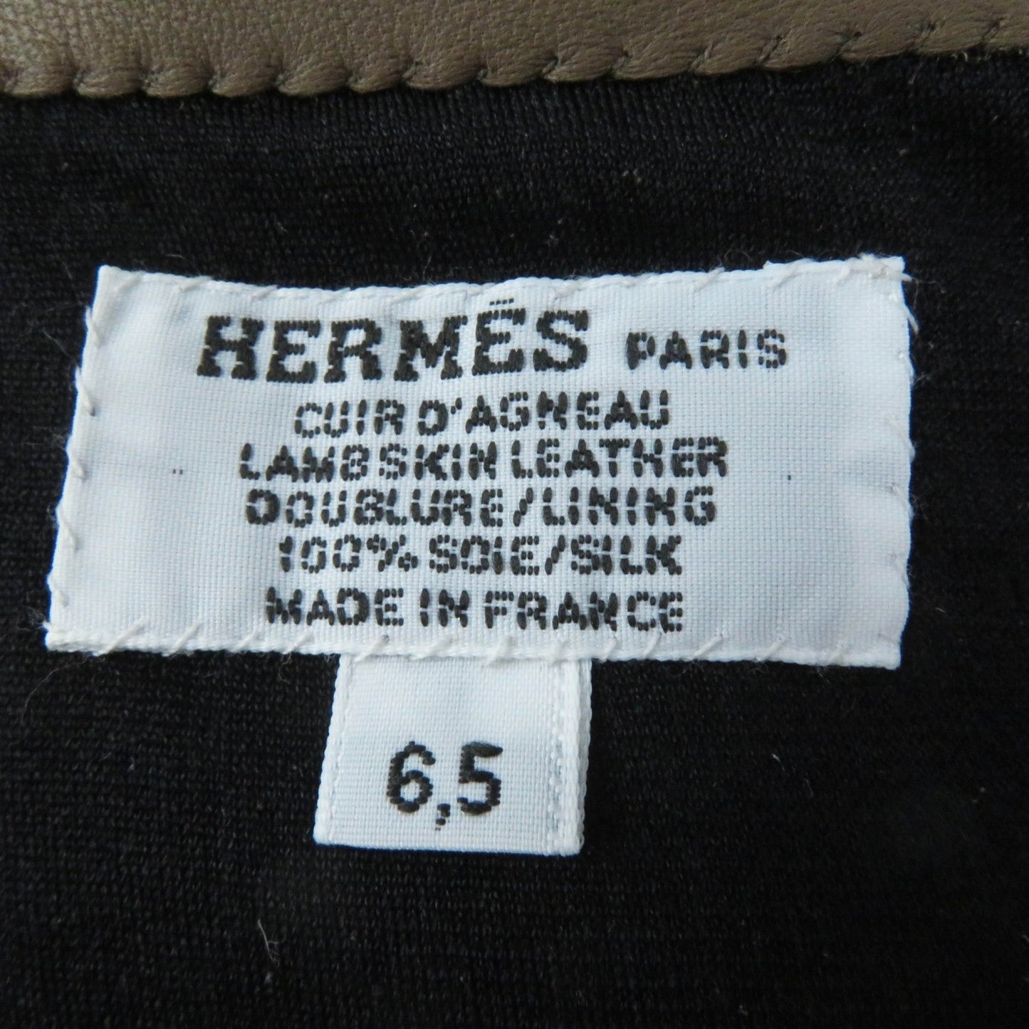 HERMES gloves Lamb leather Brown Gray Type Pink 6.5