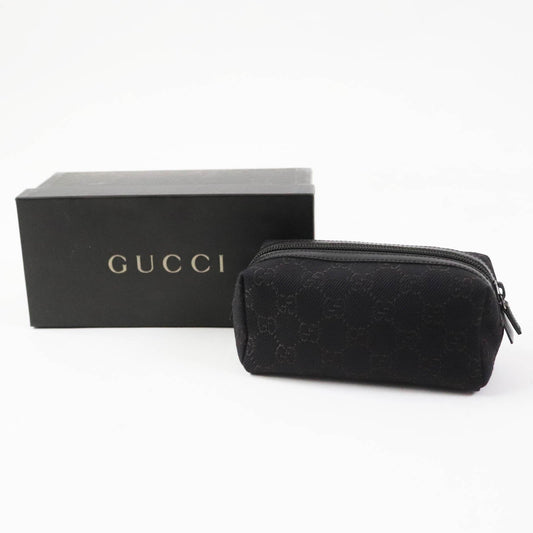 GUCCI Pouch 29596 canvas Dark brown black