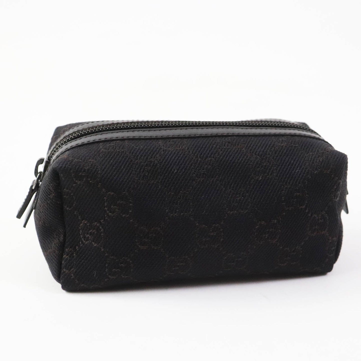 GUCCI Pouch 29596 canvas Dark brown black