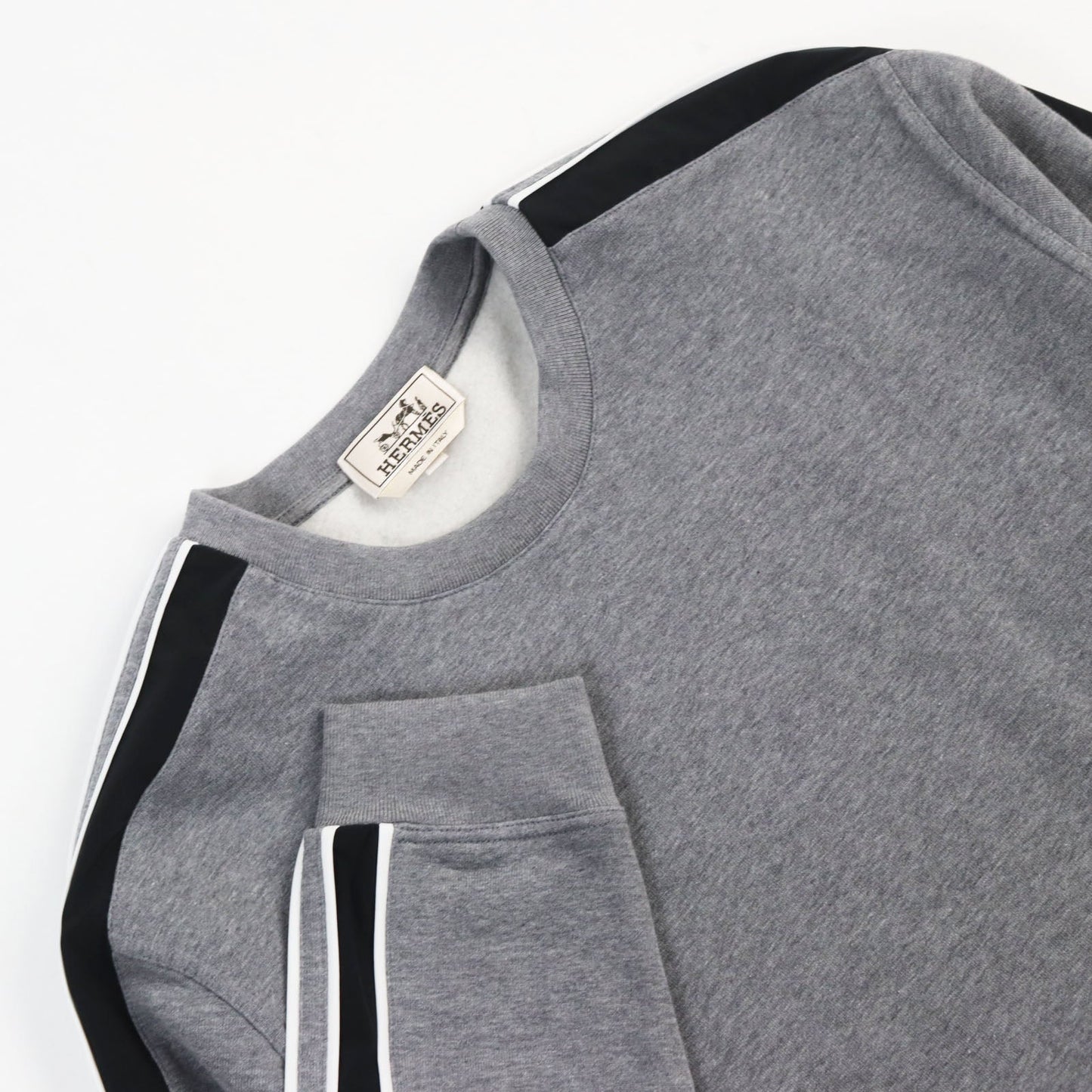 HERMES sweat cotton gray Run H XL