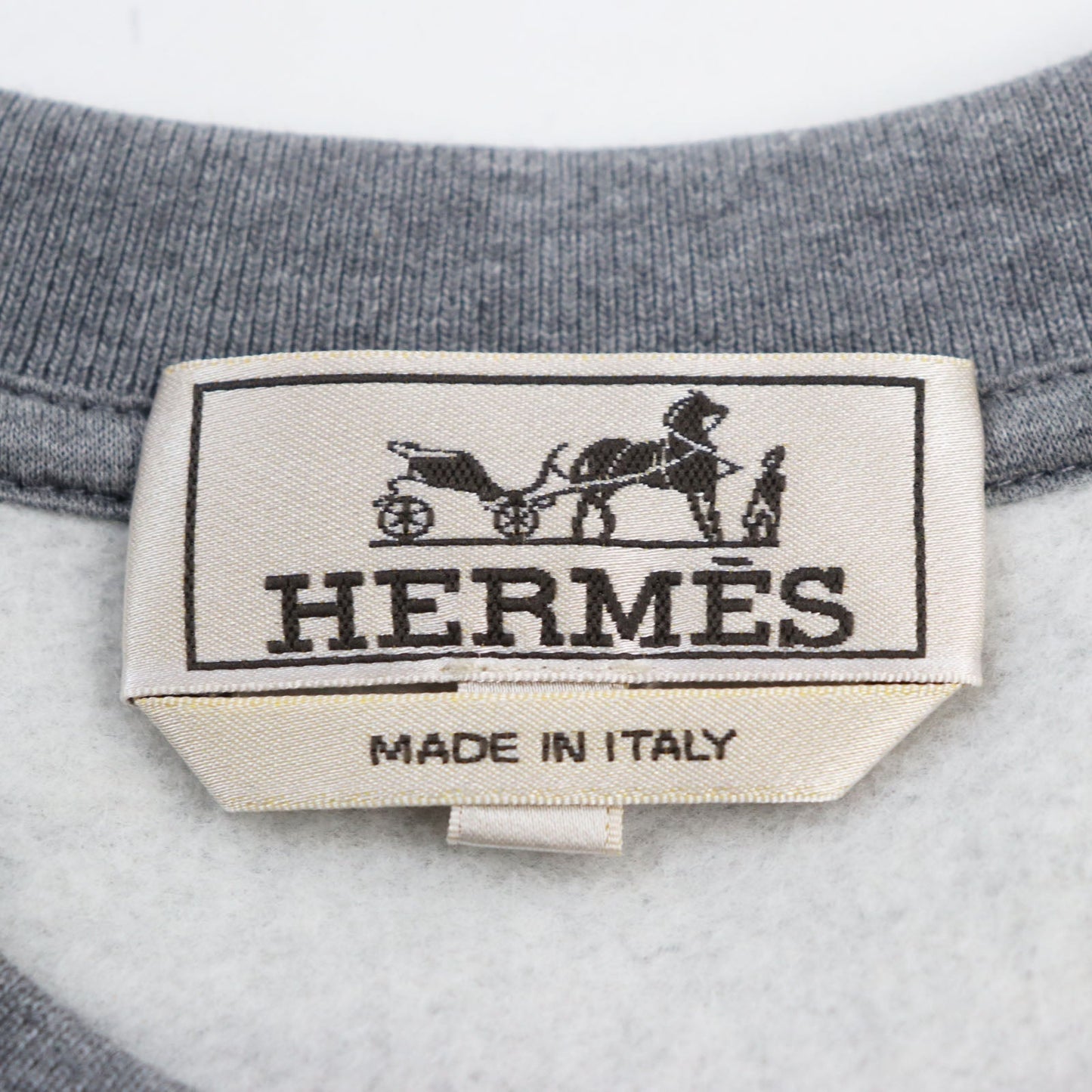 HERMES sweat cotton gray Run H XL