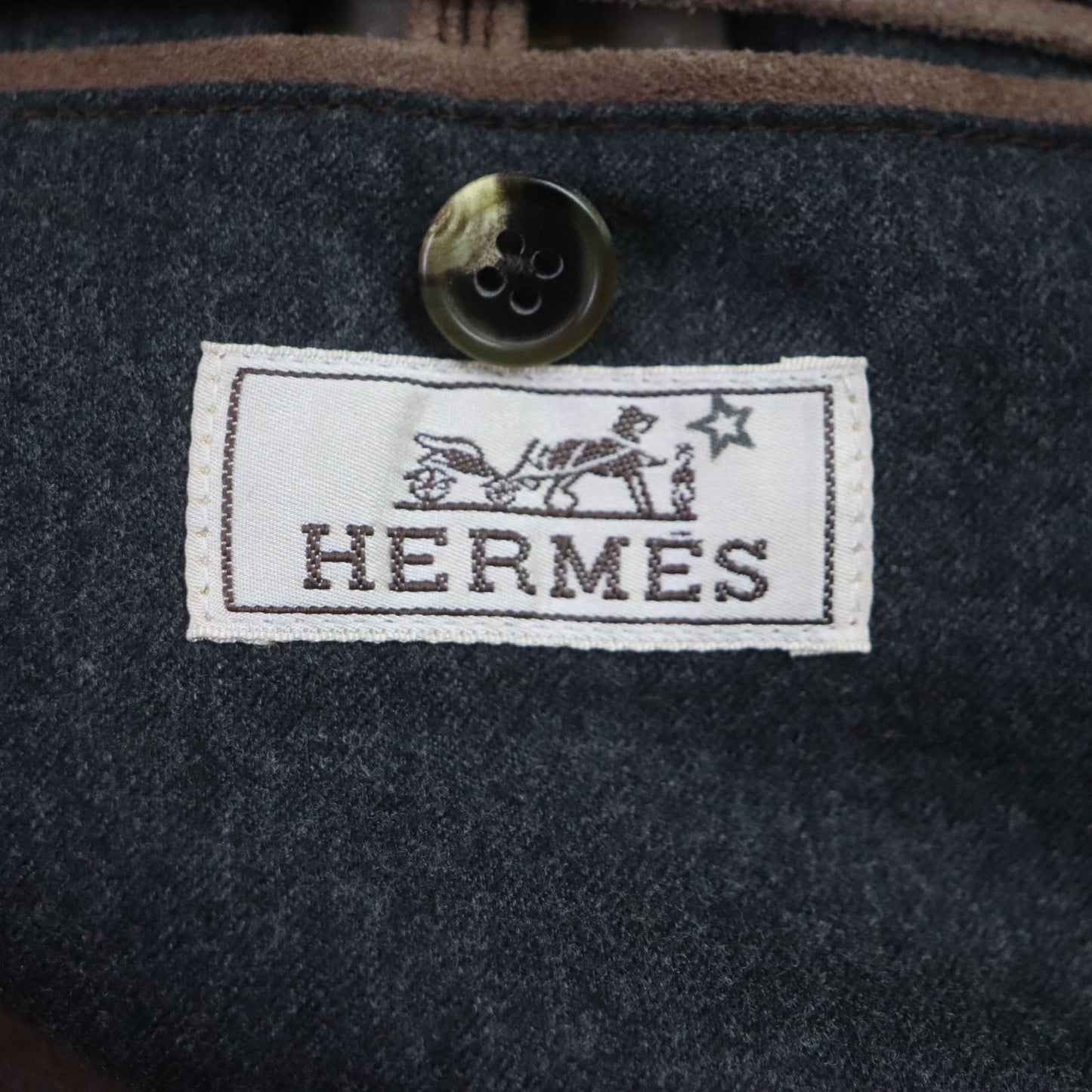 HERMES Blouson Lamb leather Brown 52