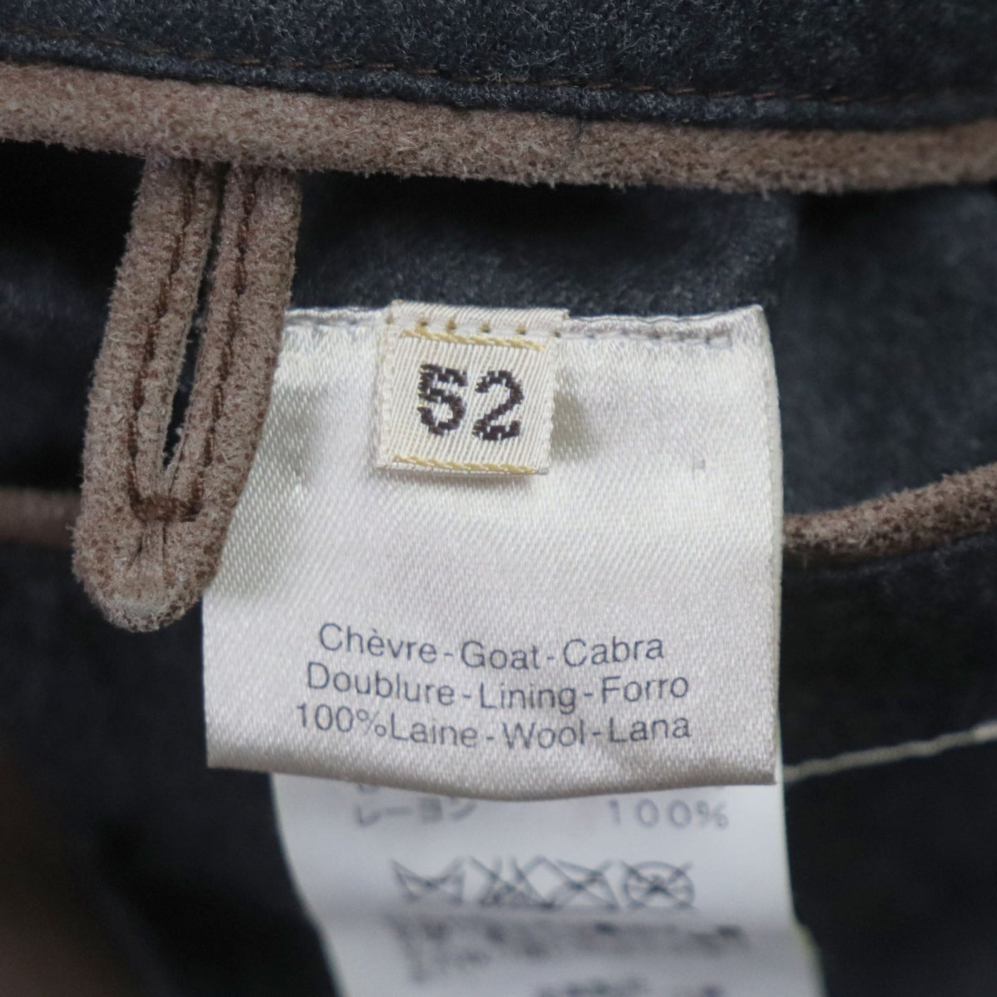 HERMES Blouson Lamb leather Brown 52