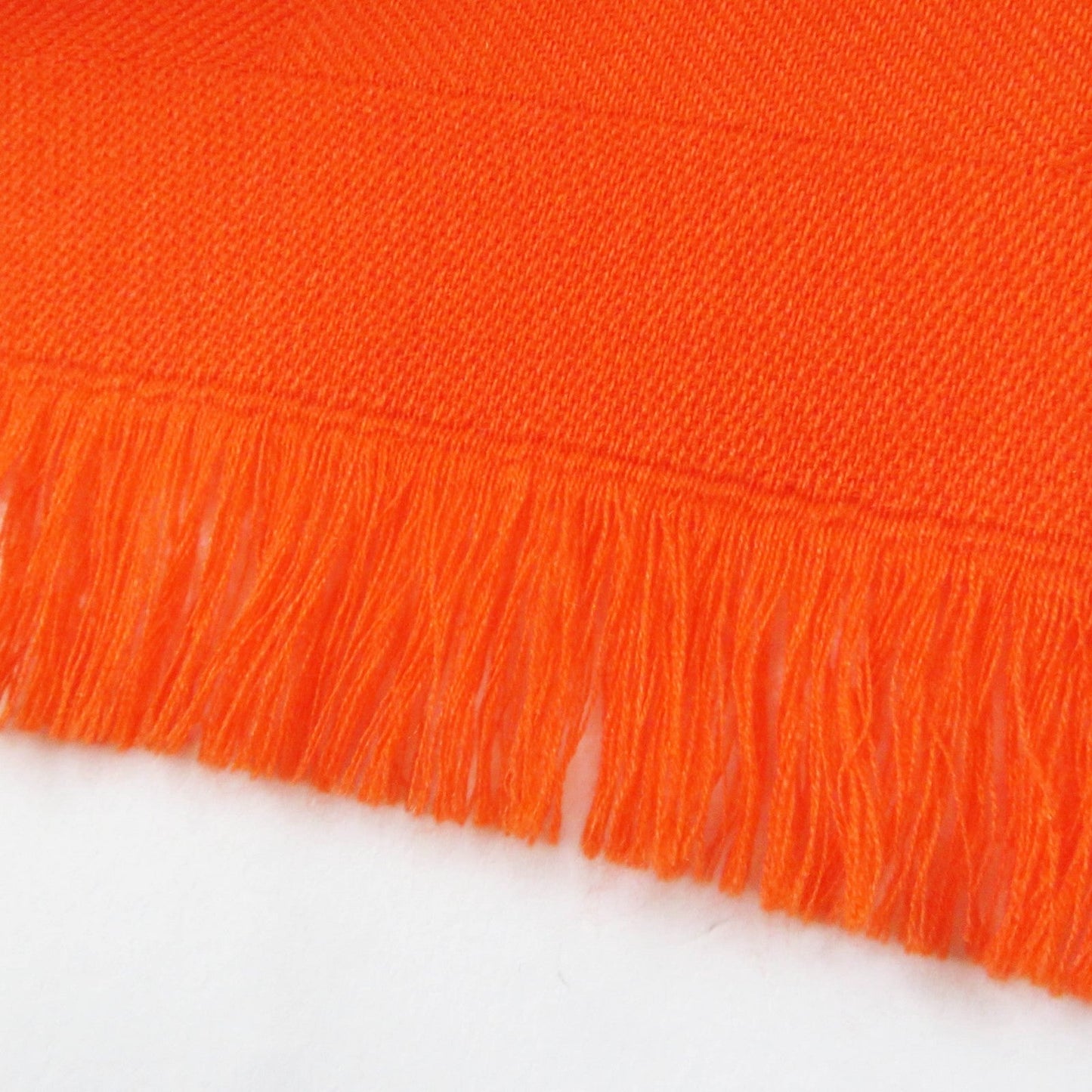 HERMES Stall Main: 85% cashmere, Main: 15% silk Orange Women Used