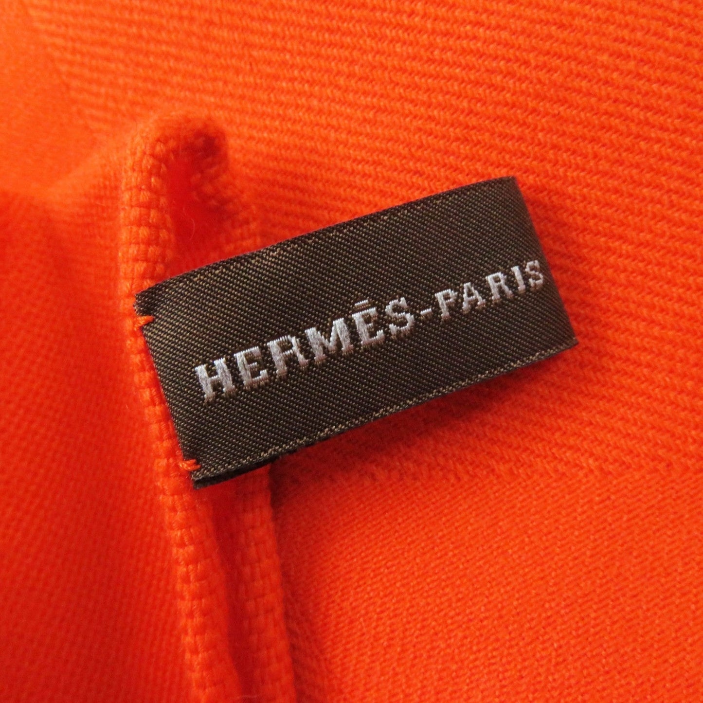 HERMES Stall Main: 85% cashmere, Main: 15% silk Orange Women Used
