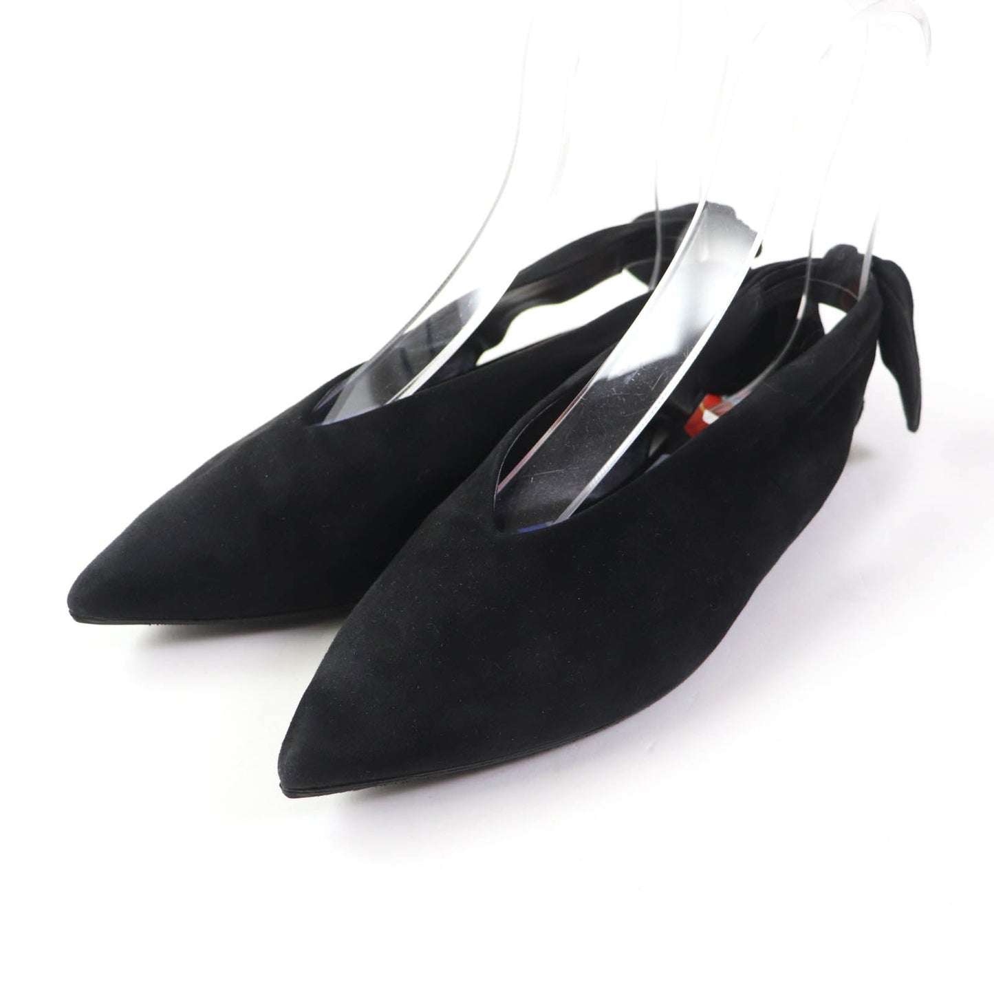 HERMES pumps Suede leather black 37