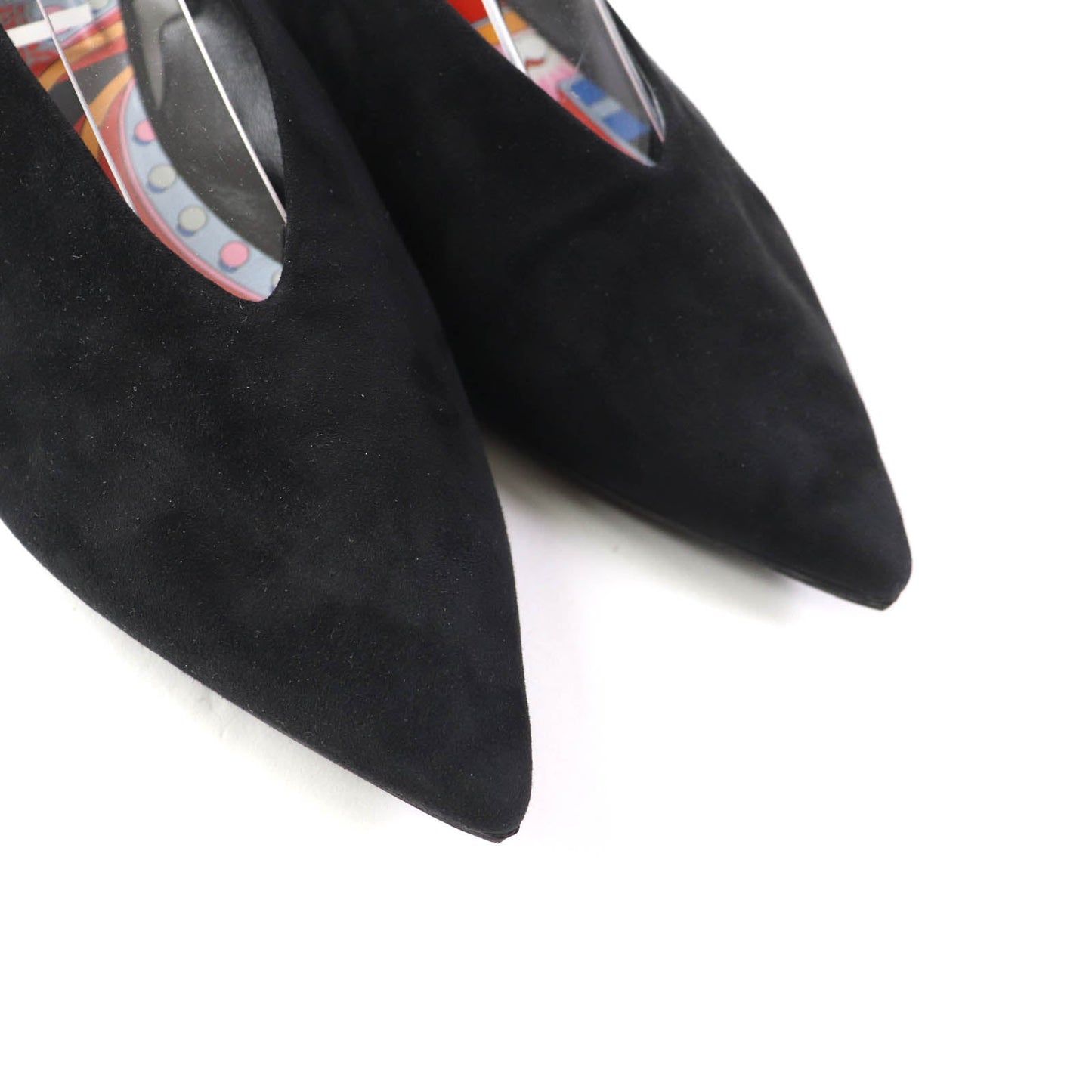 HERMES pumps Suede leather black 37