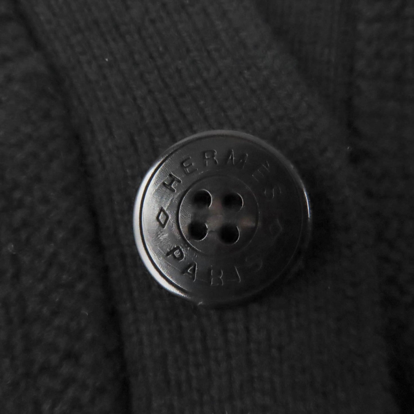 HERMES cardigan wool black 34