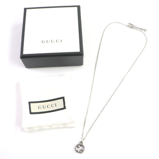 GUCCI Necklace AG925 Silver Arabesque Interlocking G