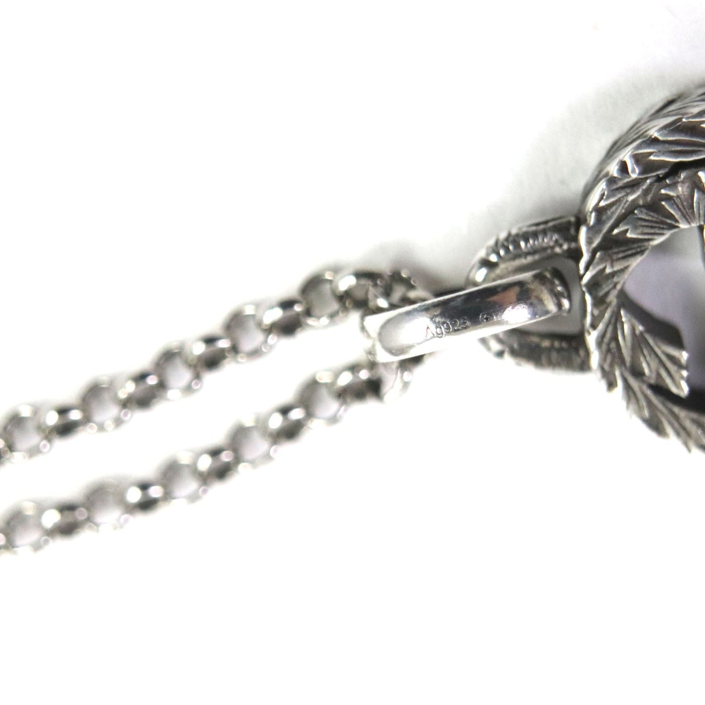 GUCCI Necklace AG925 Silver Arabesque Interlocking G