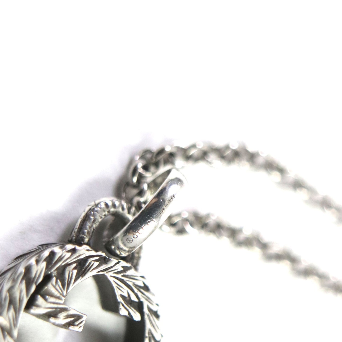 GUCCI Necklace AG925 Silver Arabesque Interlocking G