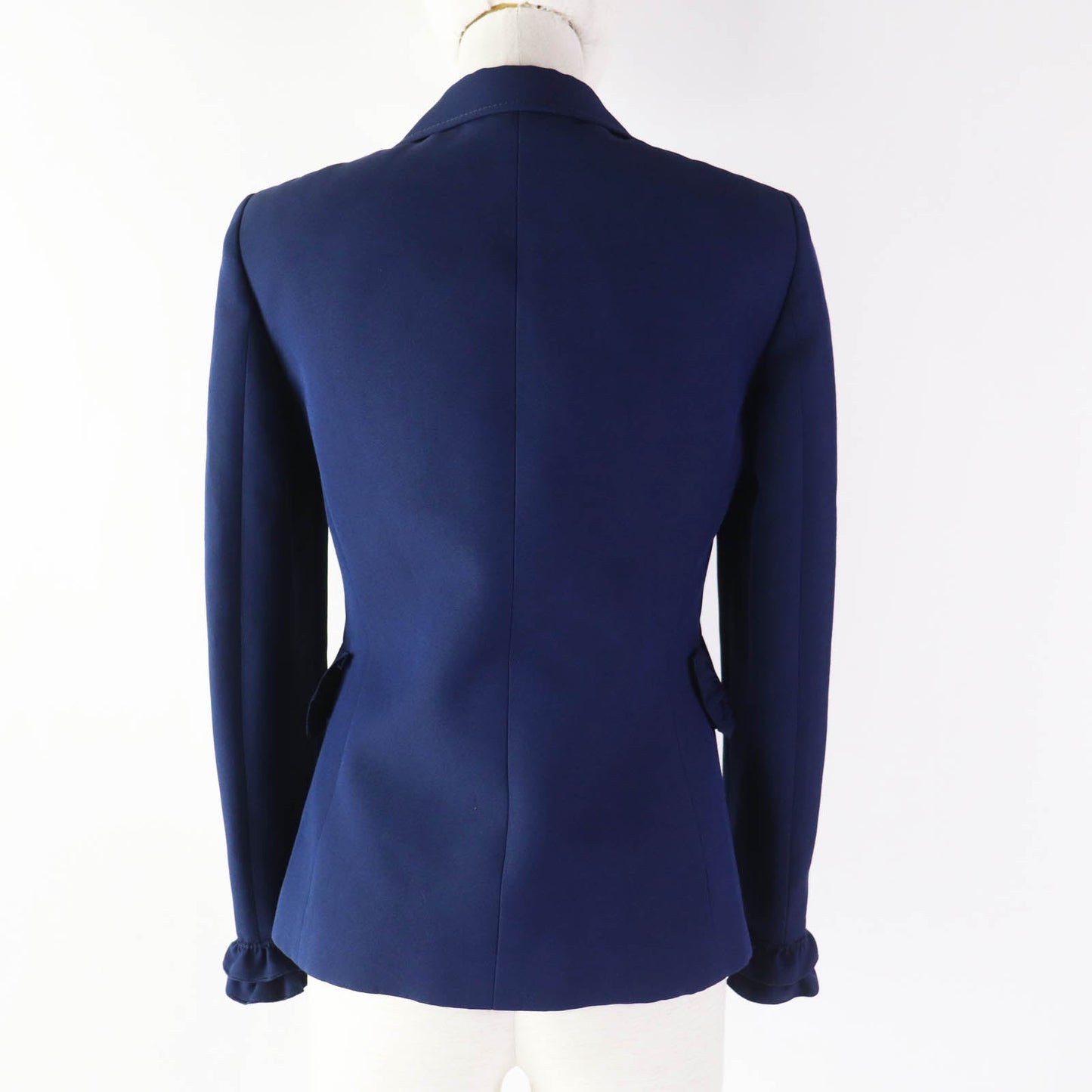 GUCCI 432417 Outer: 51% wool, Outer: 49% silk, Lining: 71% acetate, Lining: 29% silk, Sleeve lining: 100% rayon Navy Women 38 Used