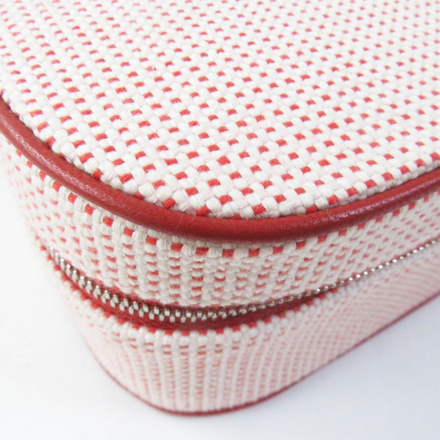 HERMES Cosmetics Pouch cotton Orange red Escal