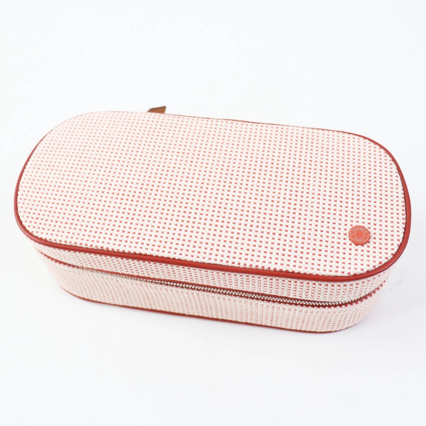 HERMES Cosmetics Pouch cotton Orange red Escal