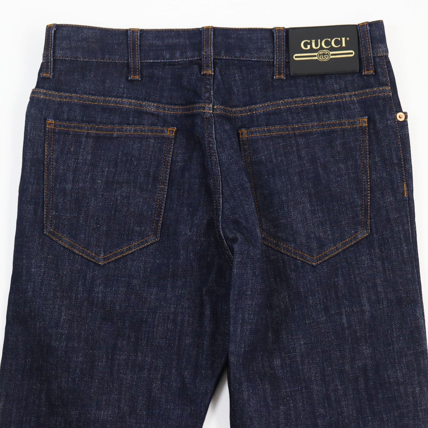 GUCCI Denim pants 623953 cotton Indigo blue Washed denim regular pants 32