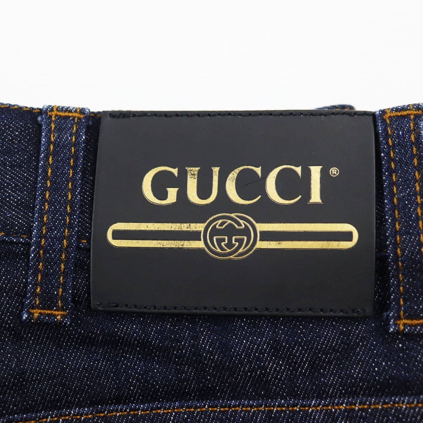 GUCCI Denim pants 623953 cotton Indigo blue Washed denim regular pants 32