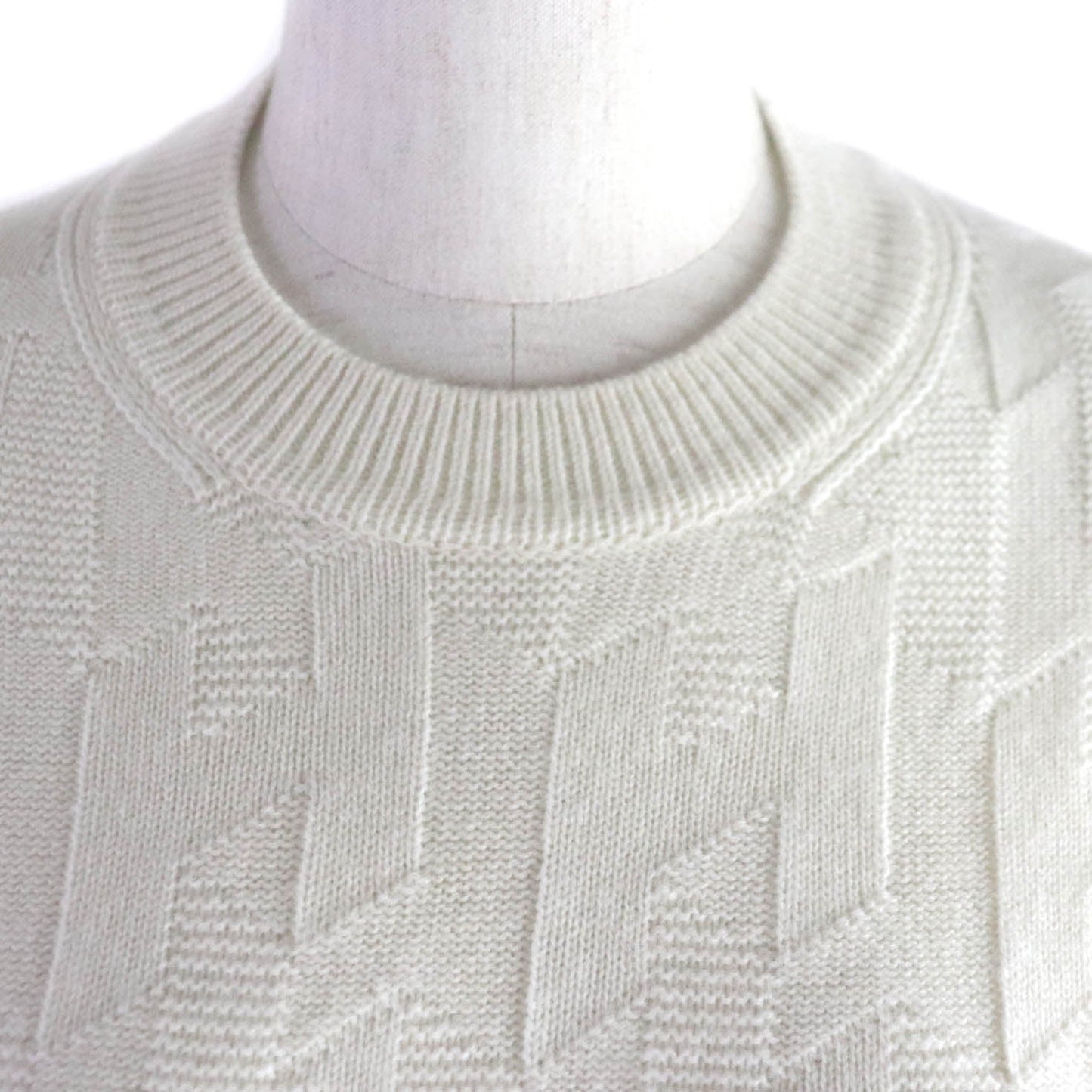HERMES knit wool Ivory 38