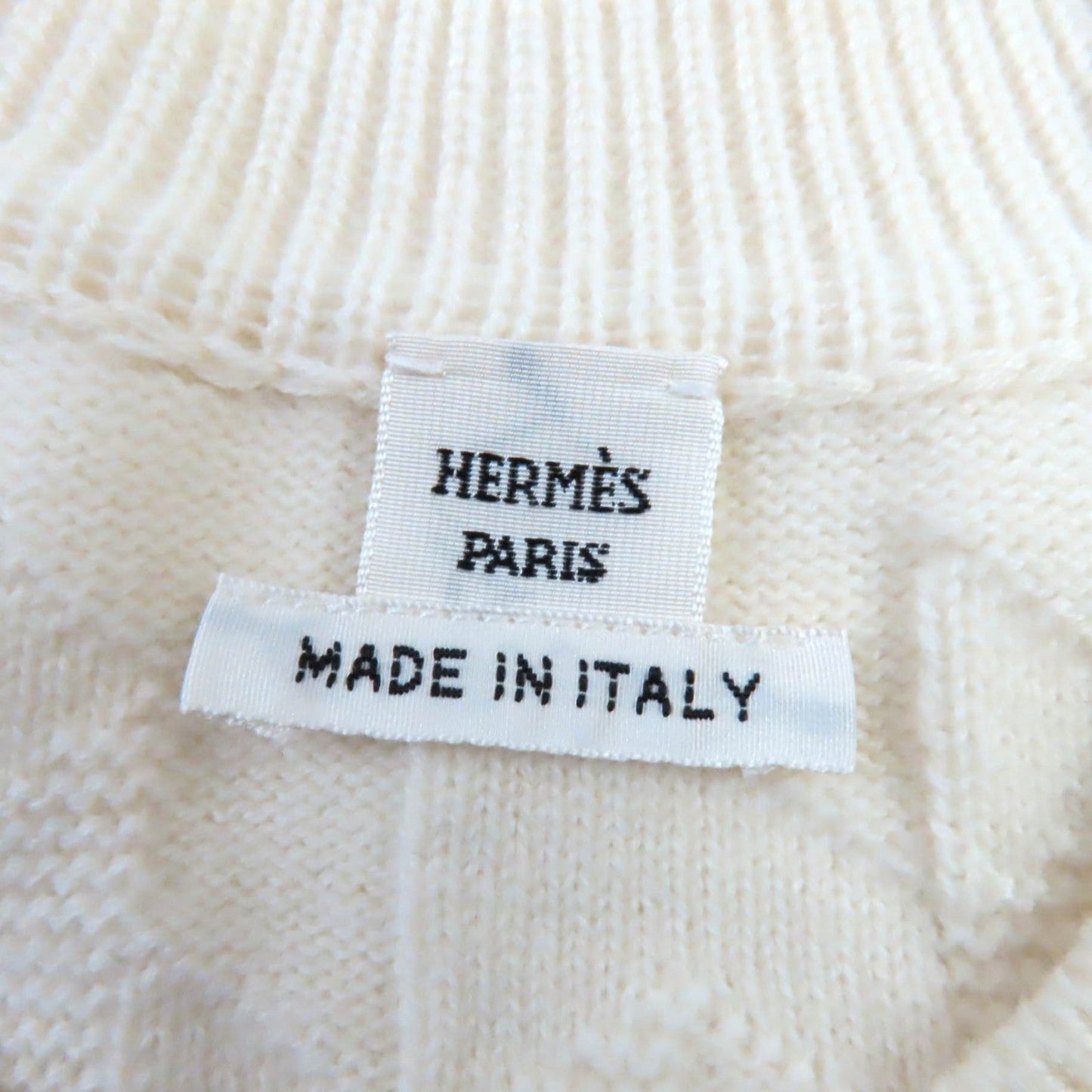 HERMES knit wool Ivory 38
