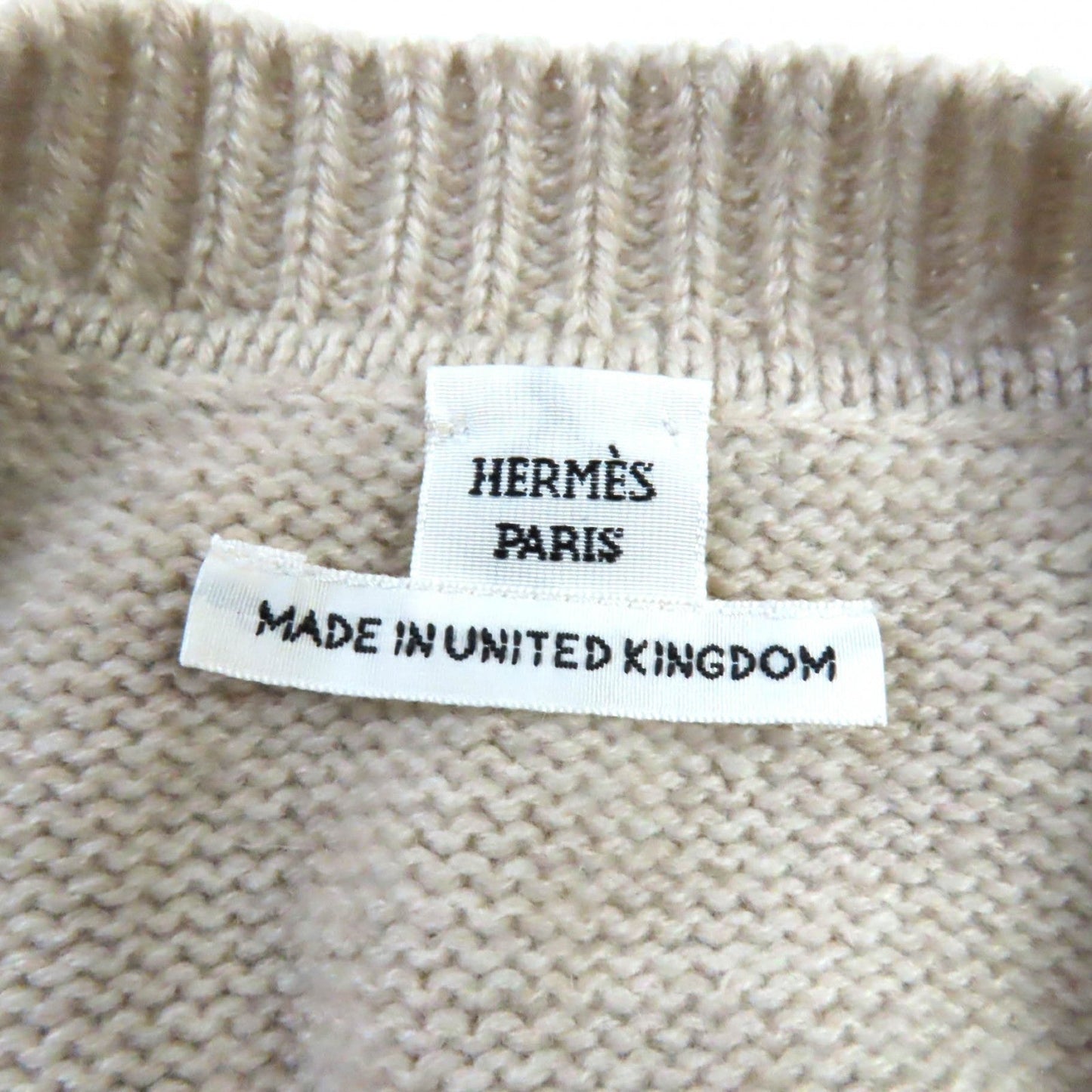 HERMES knit H4E2601D1 cashmere beige 38