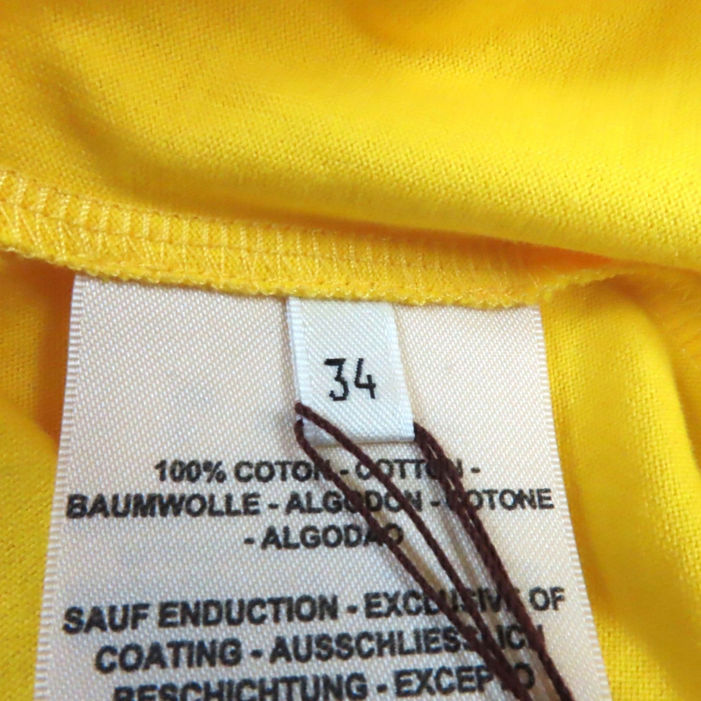 HERMES Short sleeve T-shirt cotton yellow 34