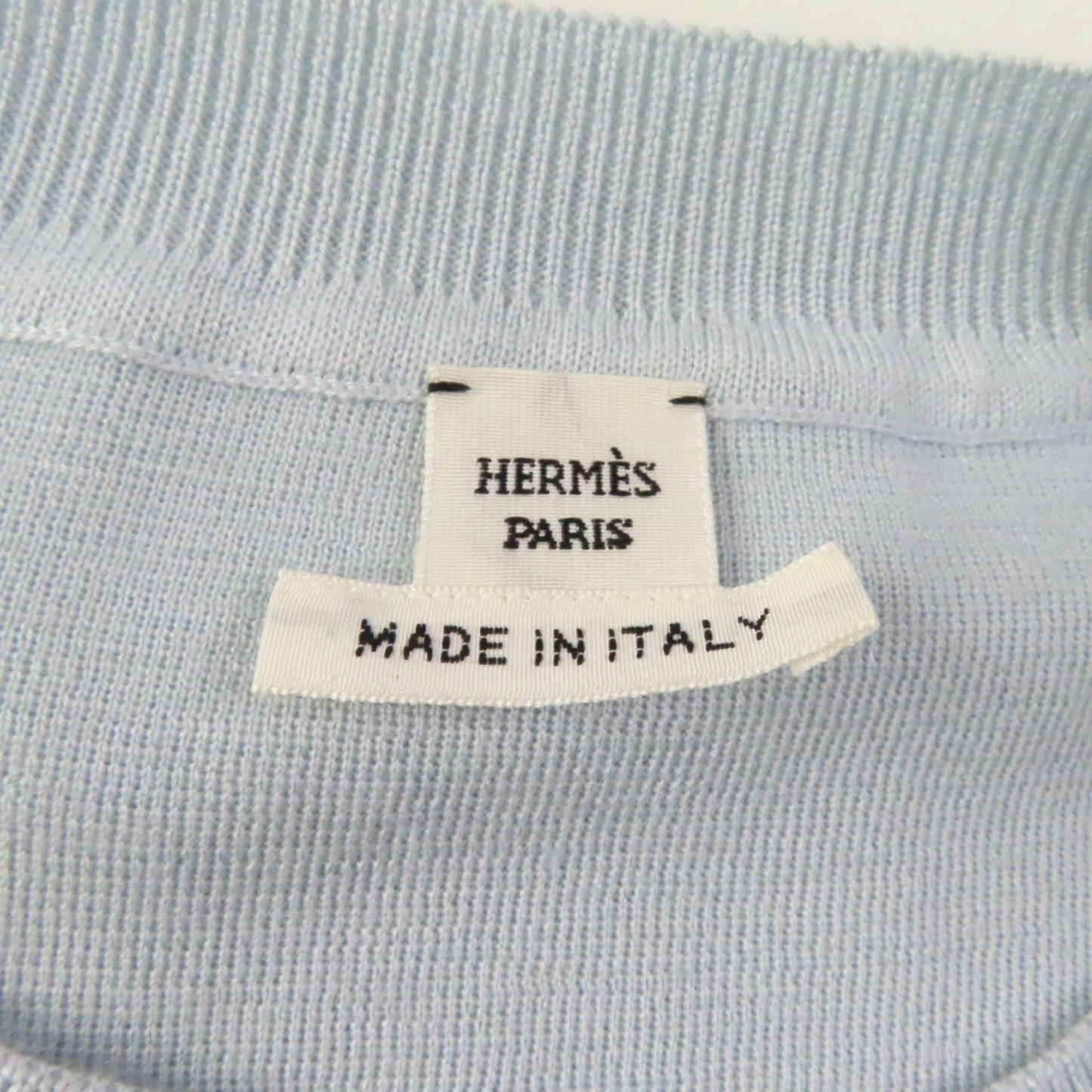 HERMES sweater silk Light blue 40