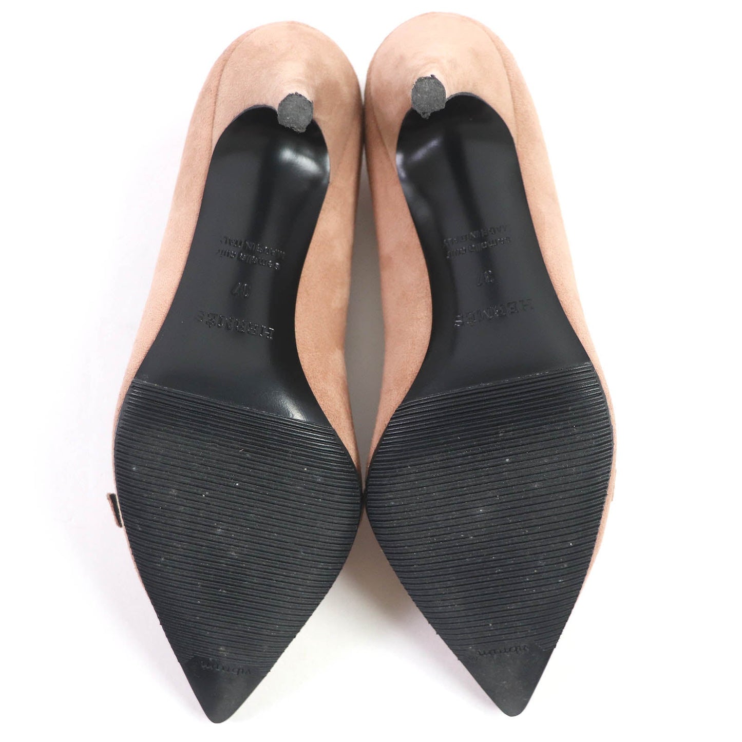 HERMES pumps BN212285Z2106 Suede leather Pink beige type blush 40 37