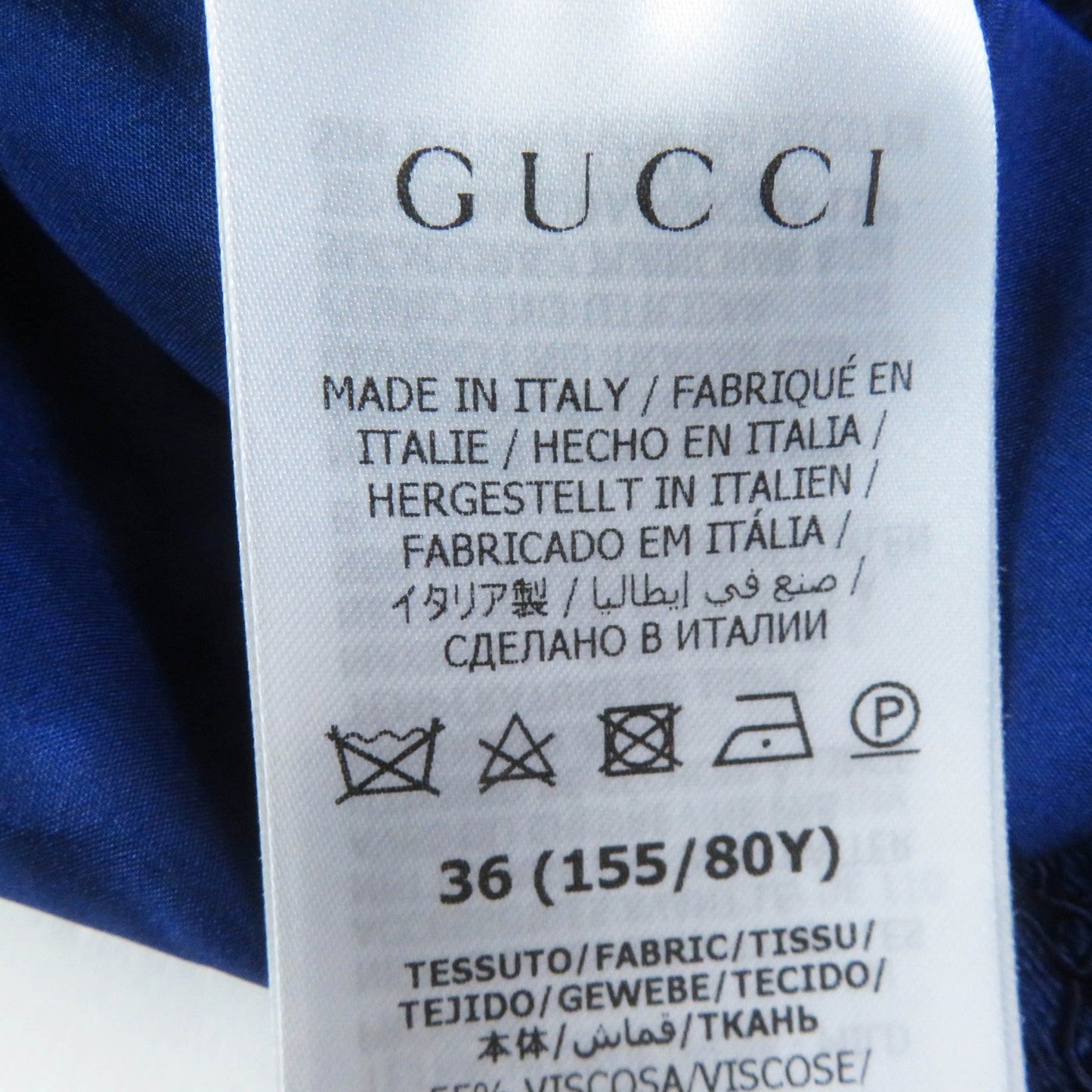 GUCCI one piece 687531 Rayon blue 36