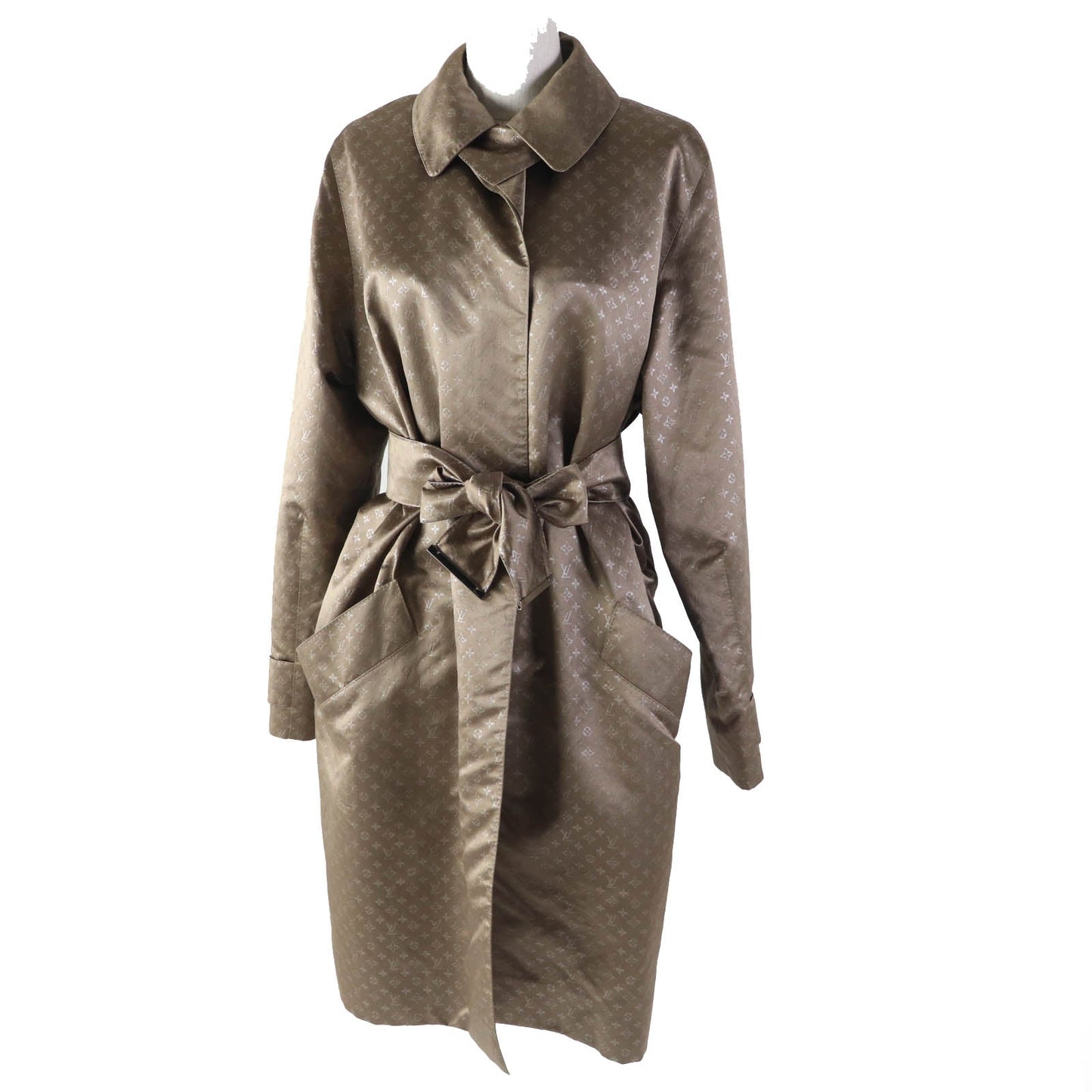 LOUIS VUITTON coat silk Brown 38