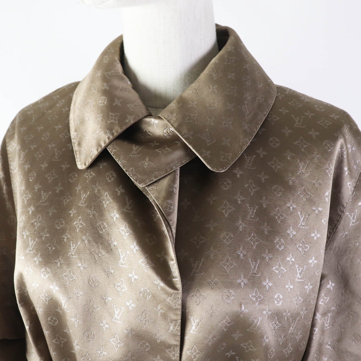 LOUIS VUITTON coat silk Brown 38