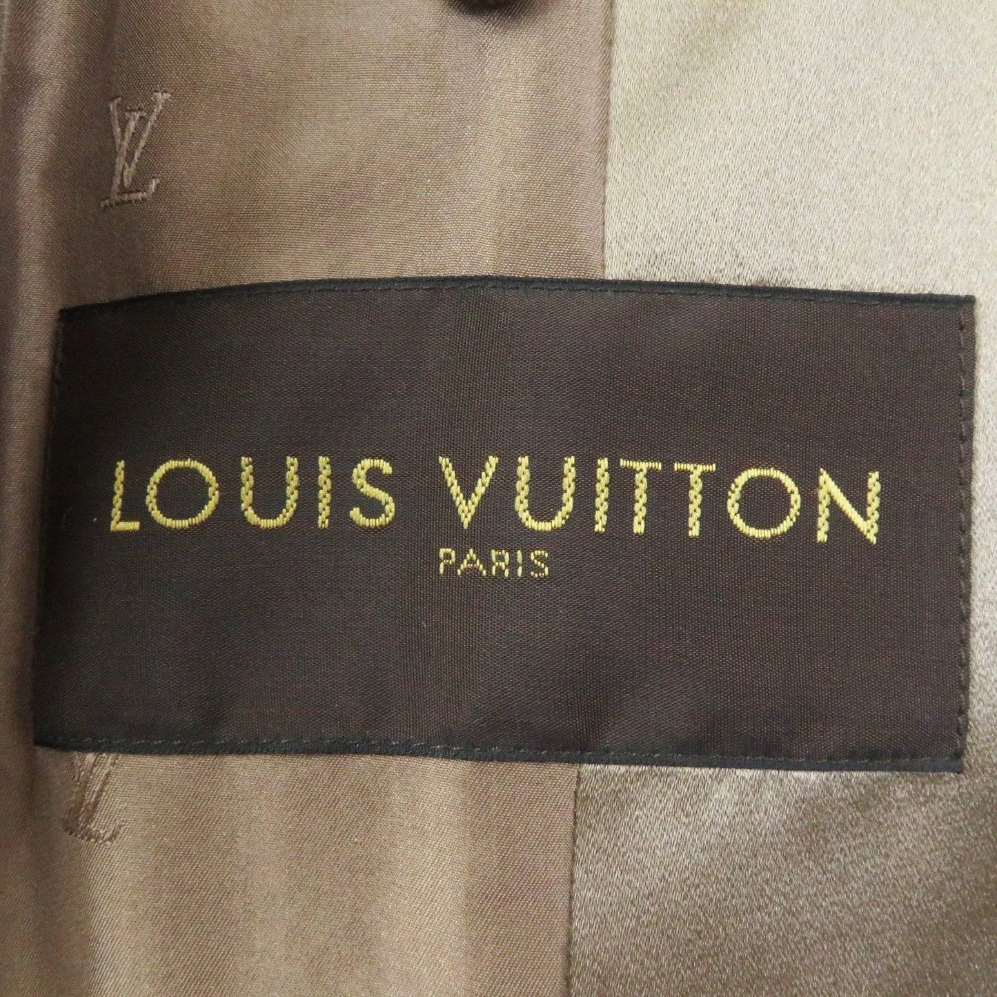 LOUIS VUITTON coat silk Brown 38