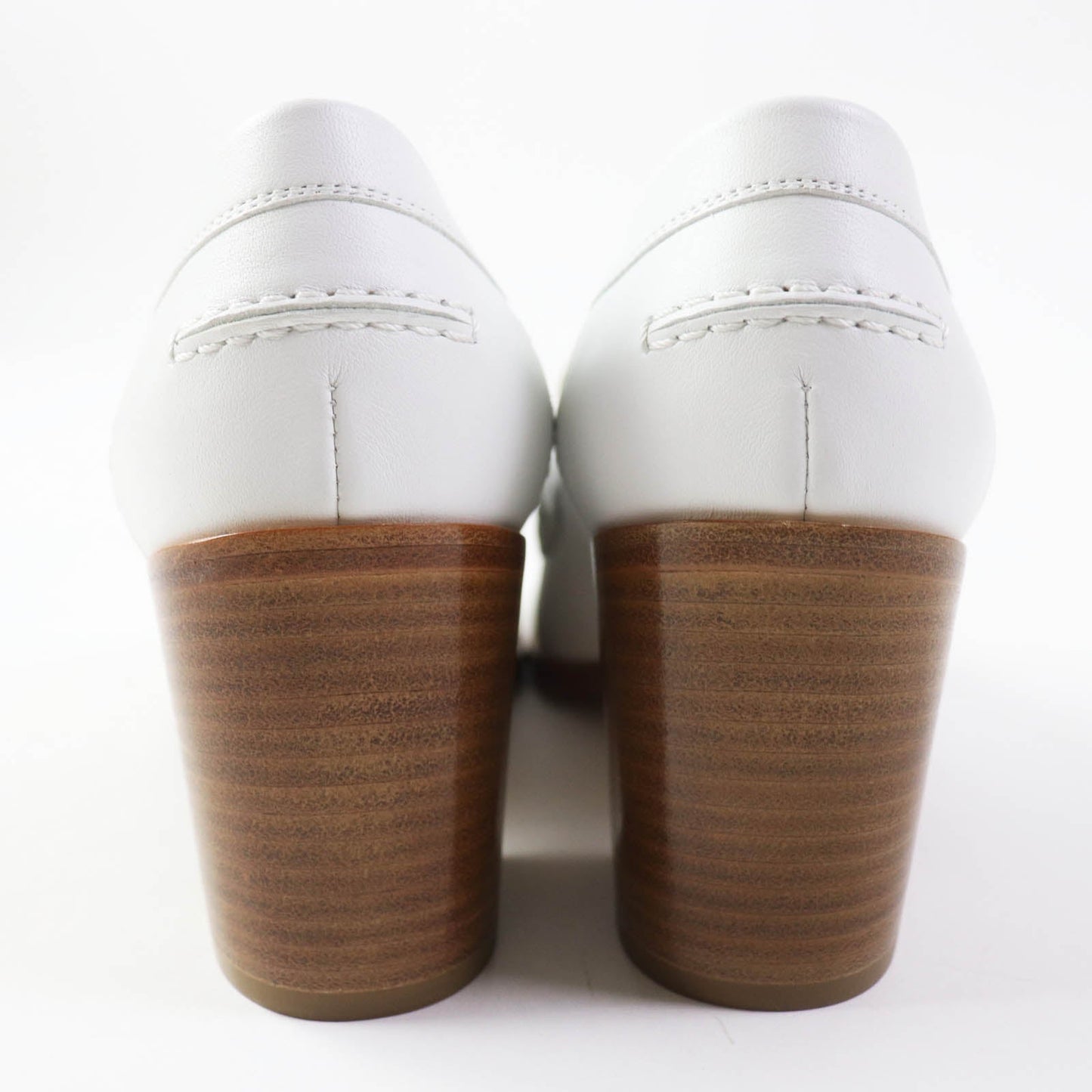 HERMES pumps leather White beige Constance Elysee 70 35.5
