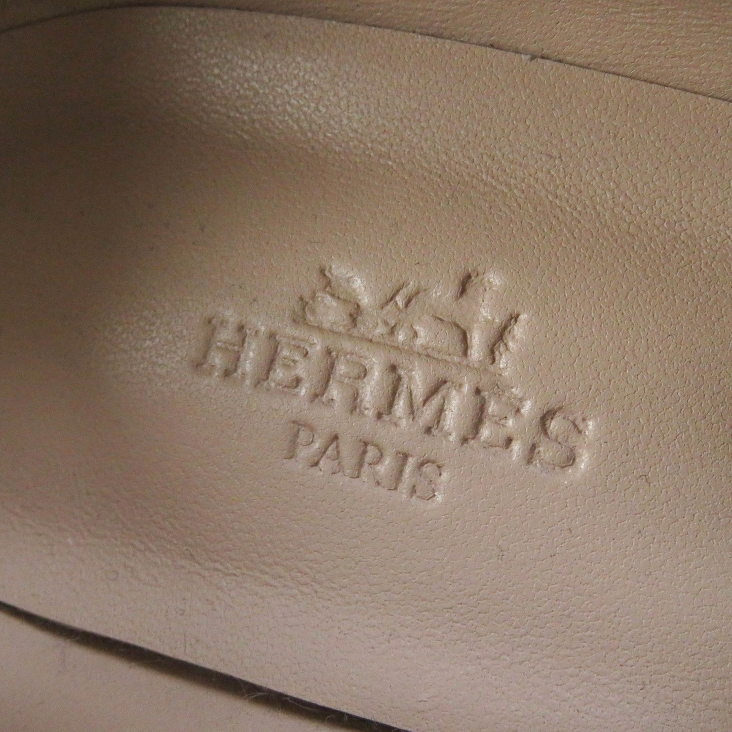 HERMES pumps leather White beige Constance Elysee 70 35.5