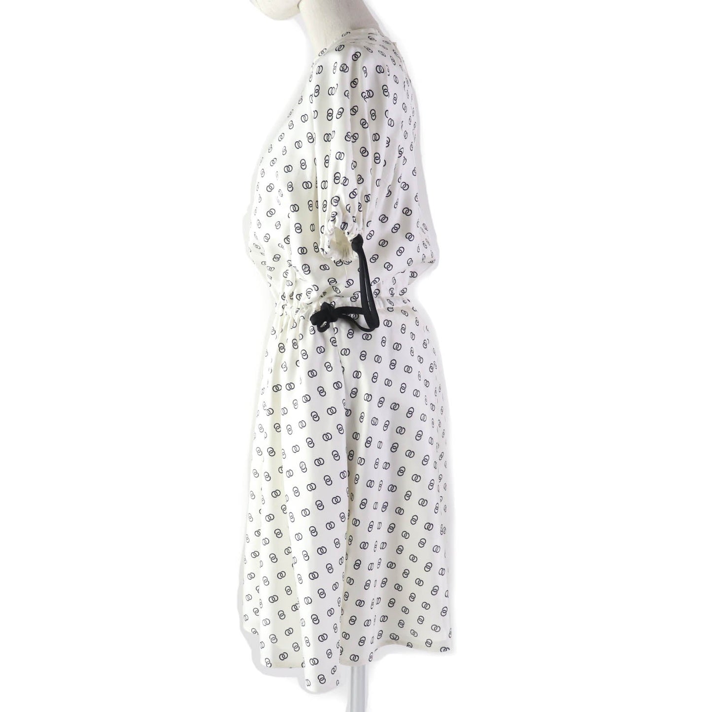 LOUIS VUITTON dress 1A9NYN silk White black 36