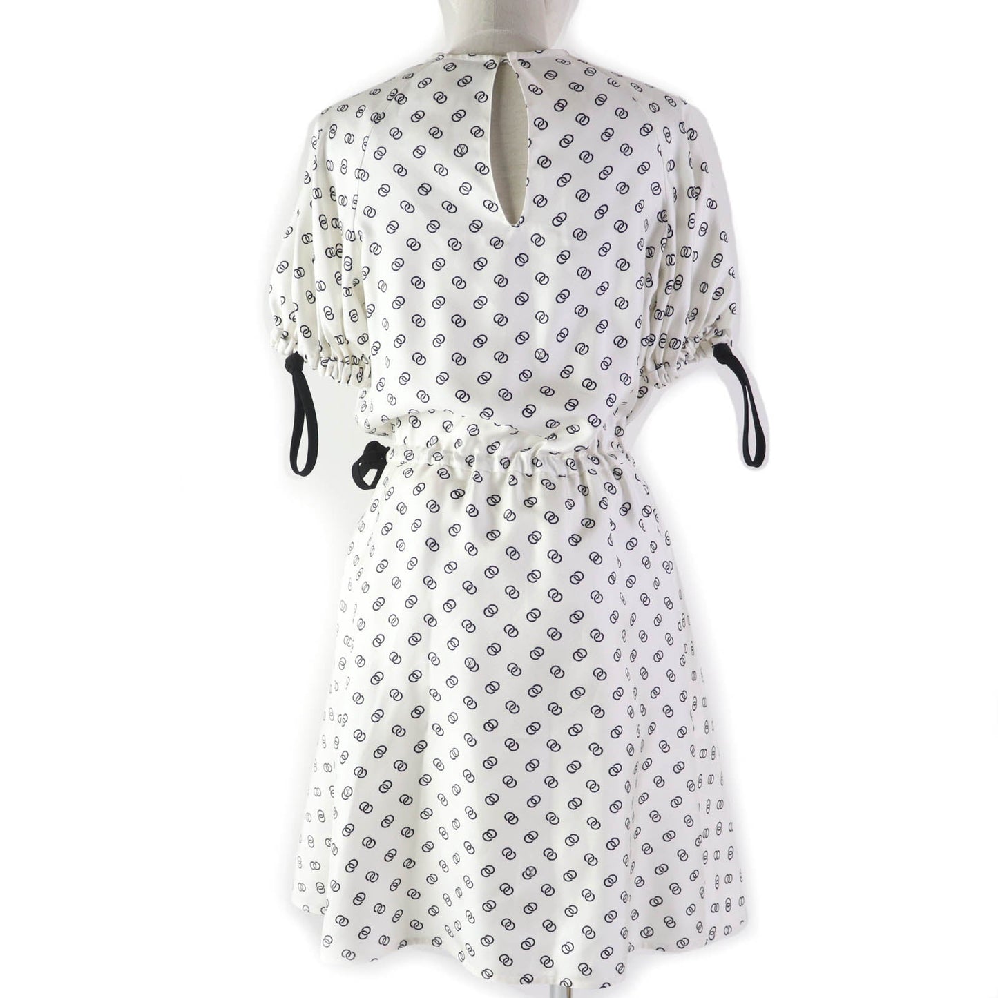 LOUIS VUITTON dress 1A9NYN silk White black 36
