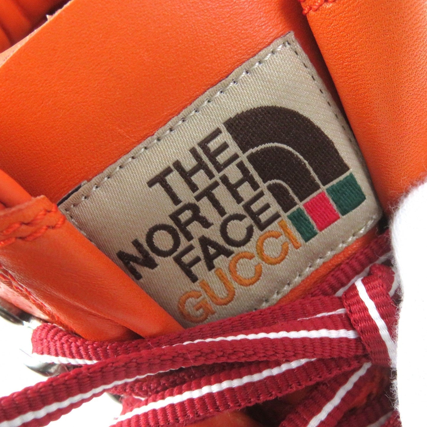 GUCCI boots 679927 Main: Leather, Main: Canvas Orange beige North Face Collaboration Women 36 Used