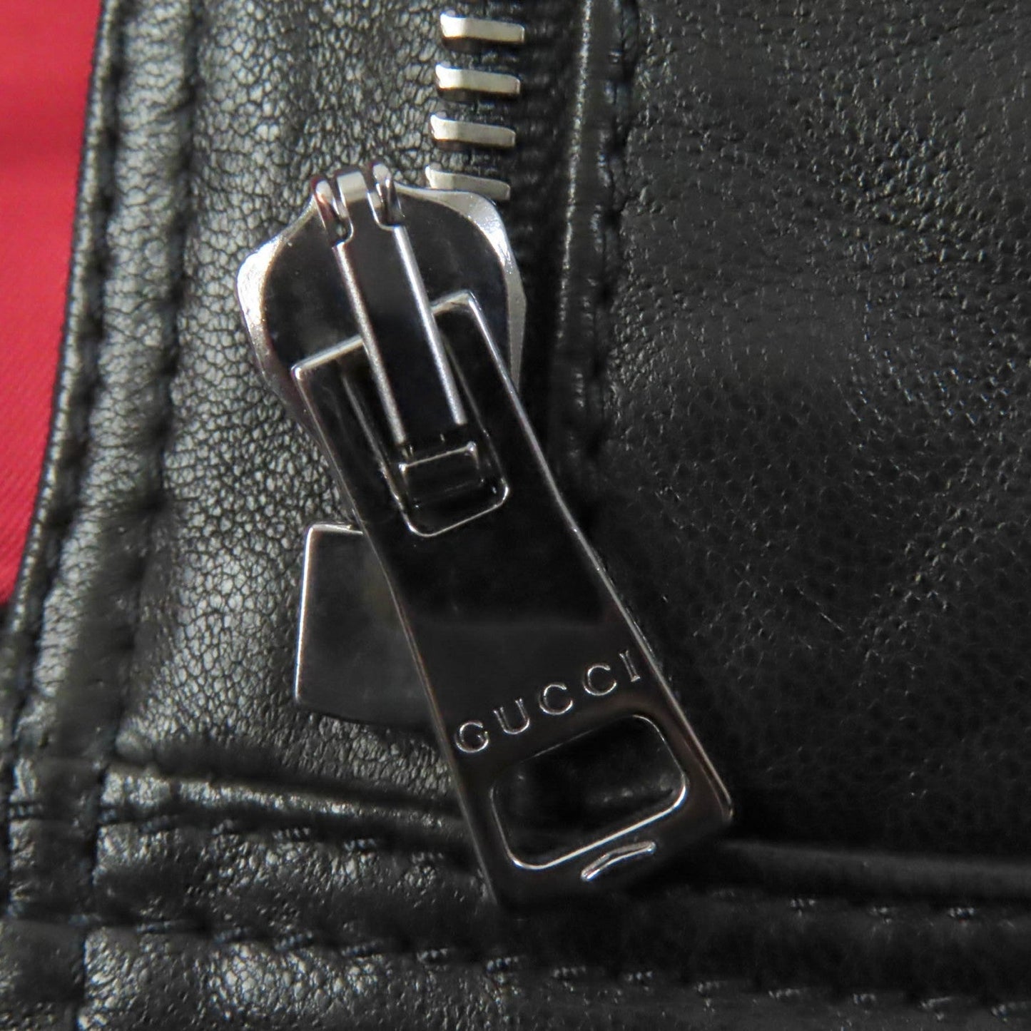 GUCCI Riders jacket 290487 Main: Lamb leather, Lining: 100% rayon black Women 40 Used