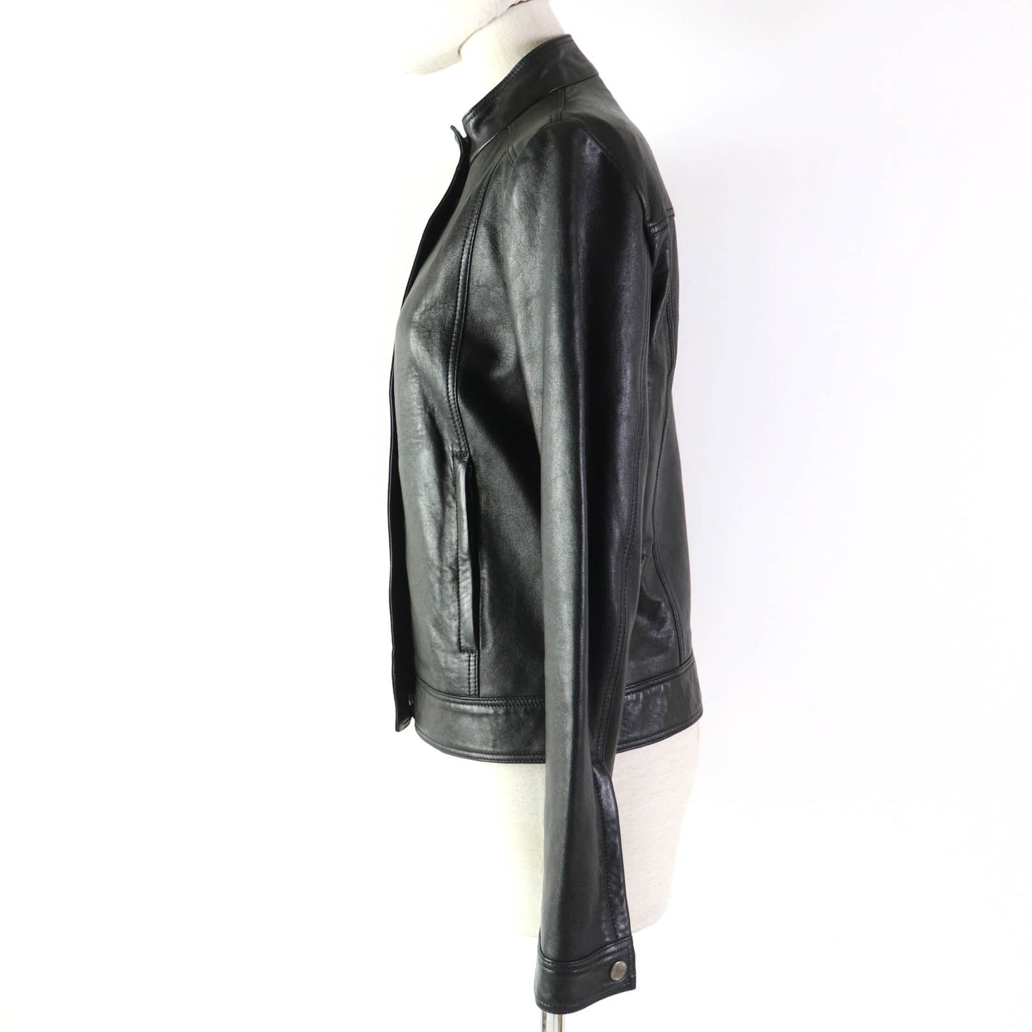GUCCI Riders jacket 290487 Main: Lamb leather, Lining: 100% rayon black Women 40 Used