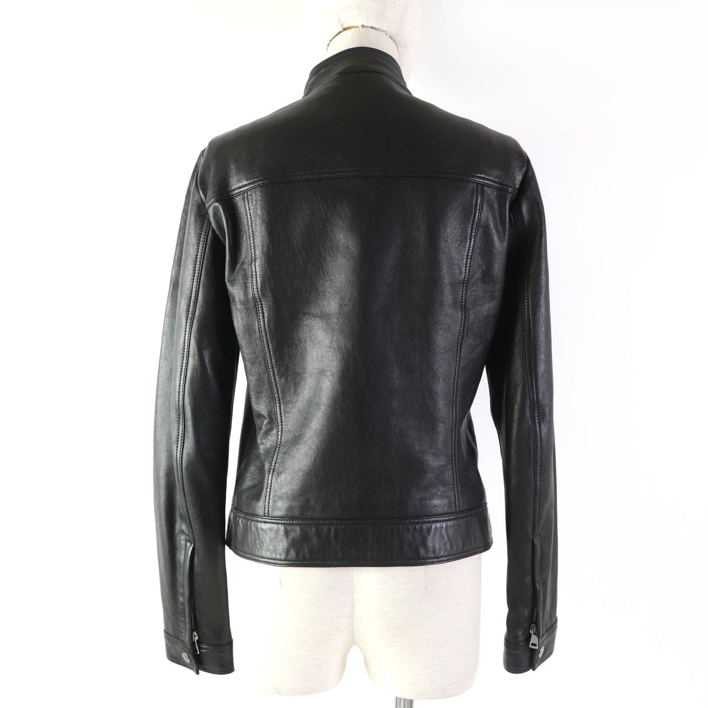 GUCCI Riders jacket 290487 Main: Lamb leather, Lining: 100% rayon black Women 40 Used