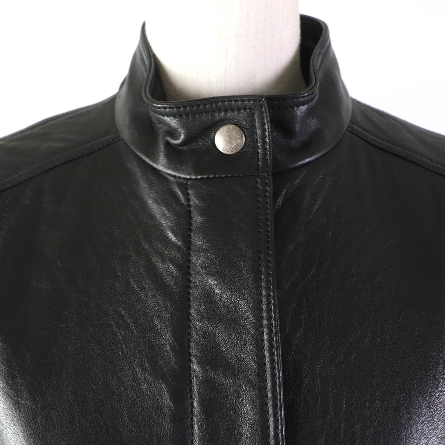 GUCCI Riders jacket 290487 Main: Lamb leather, Lining: 100% rayon black Women 40 Used