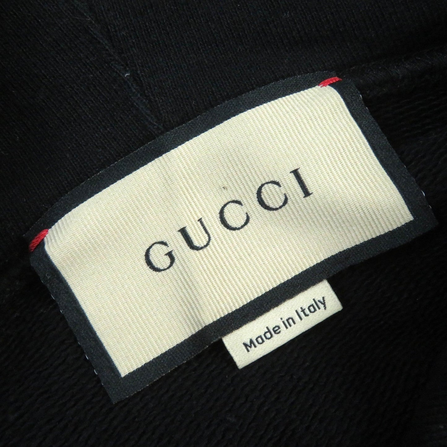 GUCCI Hoodie 681210 cotton Black red white L