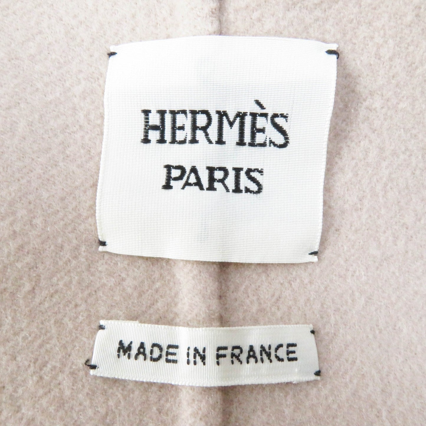 HERMES coat cashmere pink beige 34