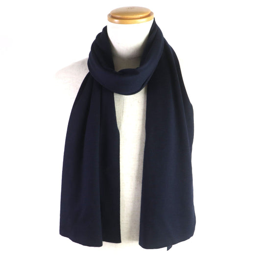 HERMES Scarf Main: 70% cashmere, Main: 30% silk Navy Alle Retour mens Used