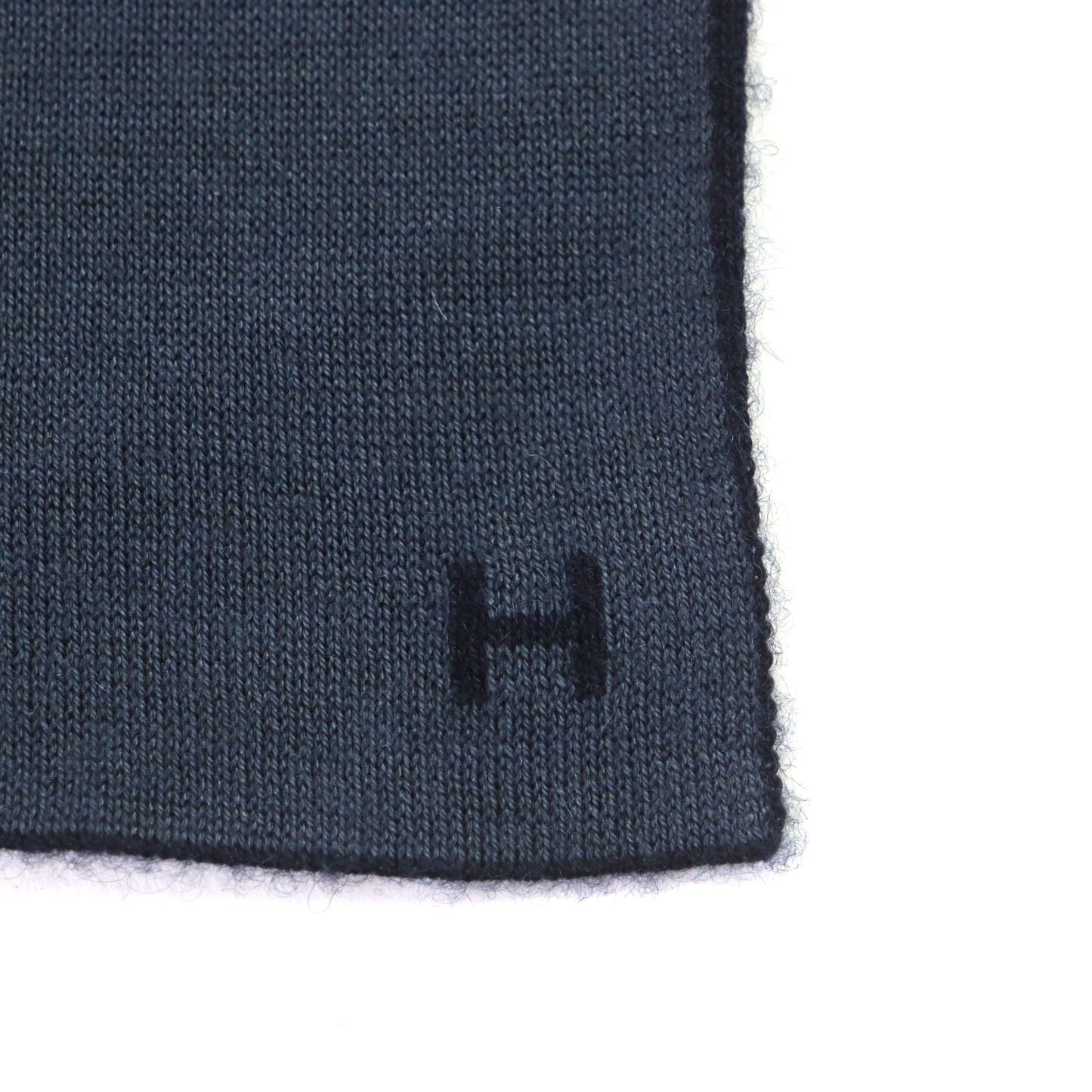 HERMES Scarf Main: 70% cashmere, Main: 30% silk Navy Alle Retour mens Used