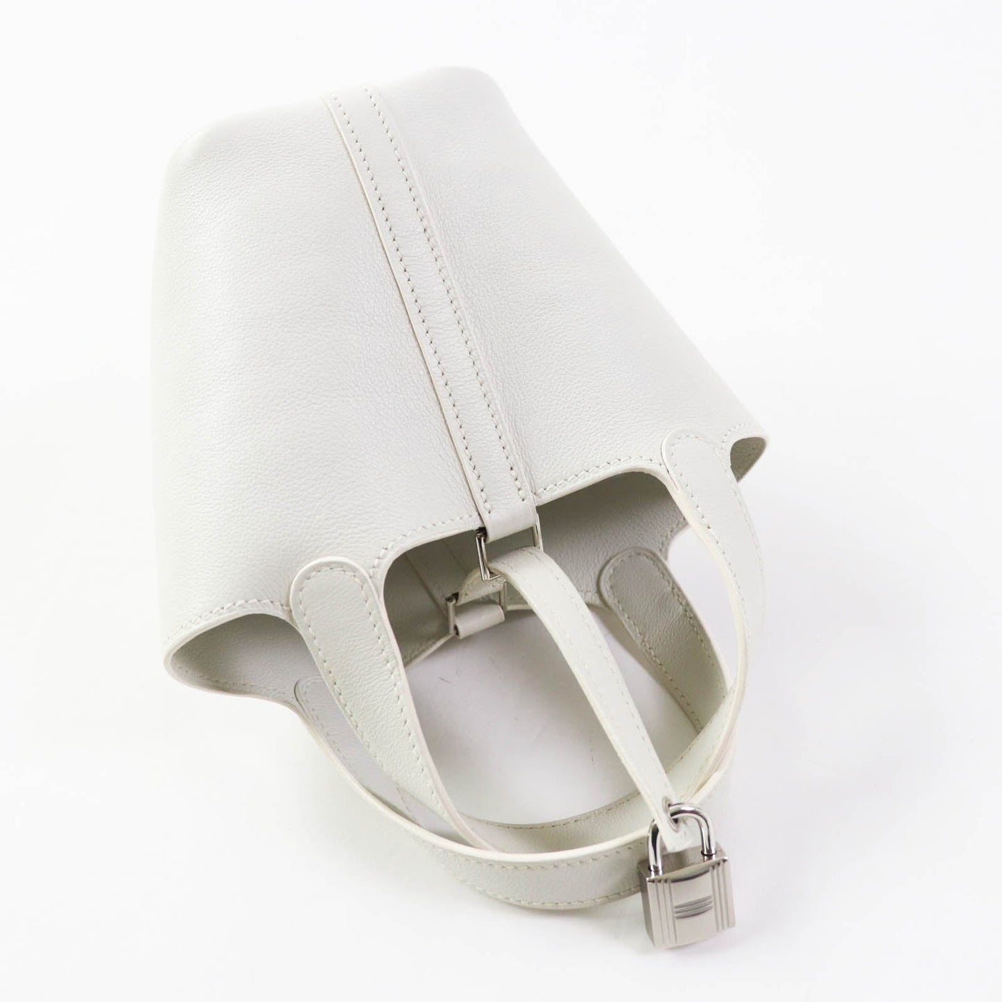 HERMES Handbag Evercolor white picotanlock micro Women Used