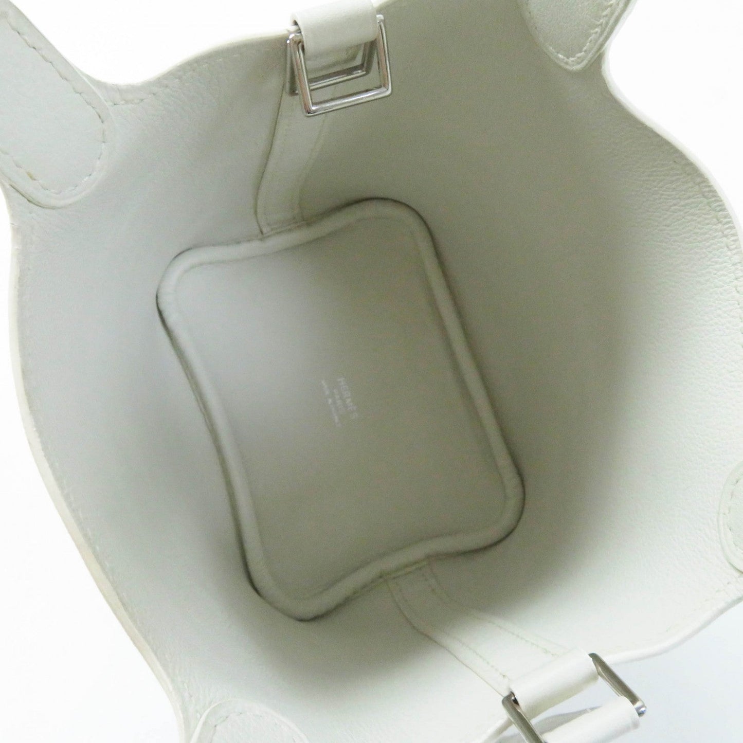 HERMES Handbag Evercolor white picotanlock micro Women Used