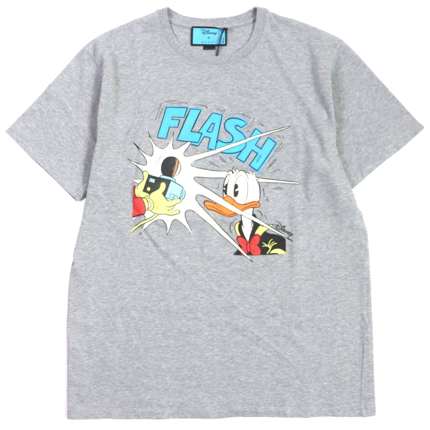 GUCCI Short sleeve T-shirt 548334 cotton gray FLASH Donald Duck XXL
