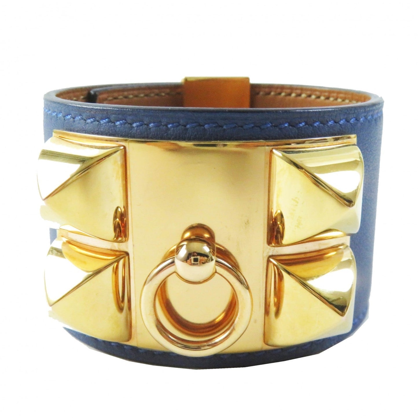 HERMES Bangle leather blue Cory Edssian