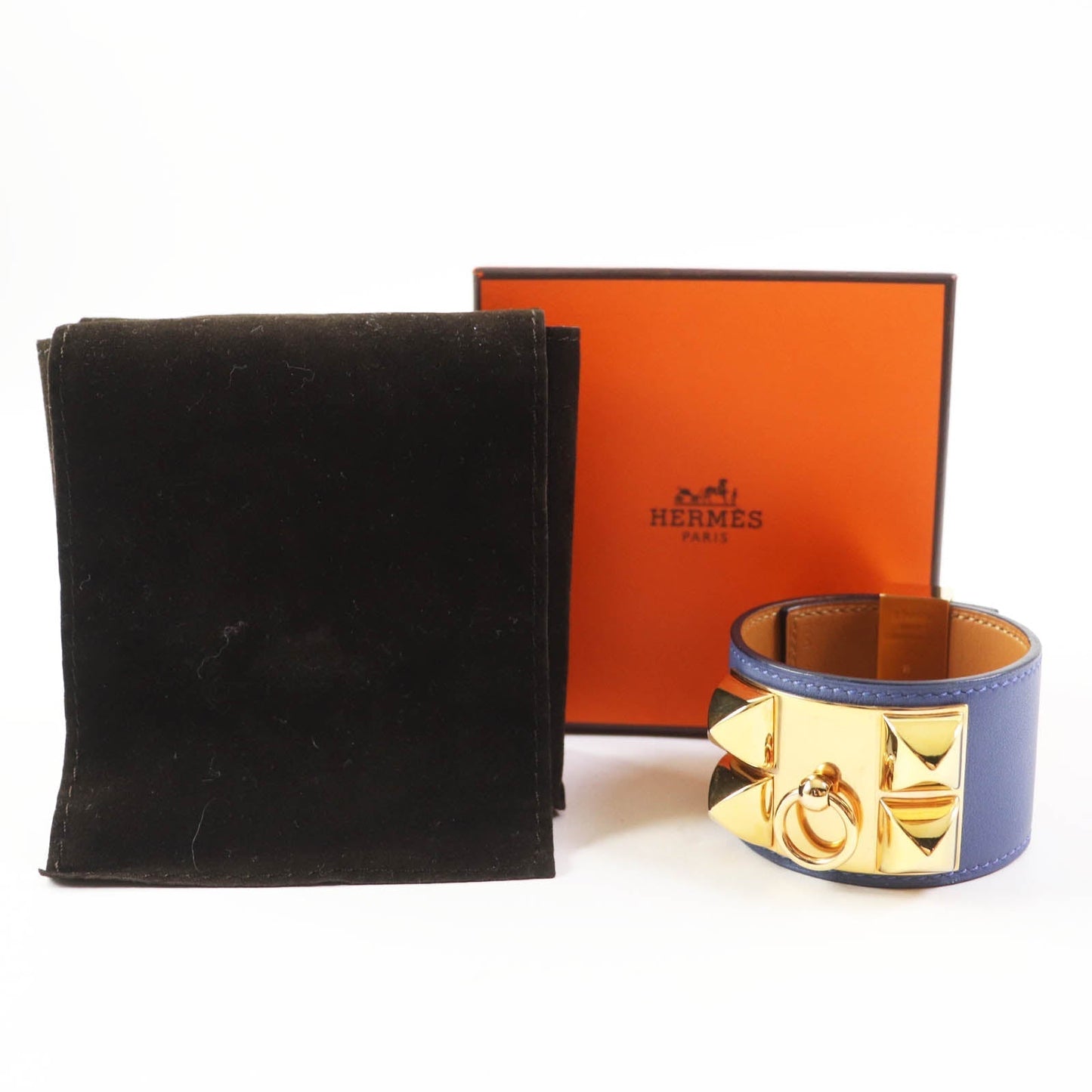 HERMES Bangle leather blue Cory Edssian